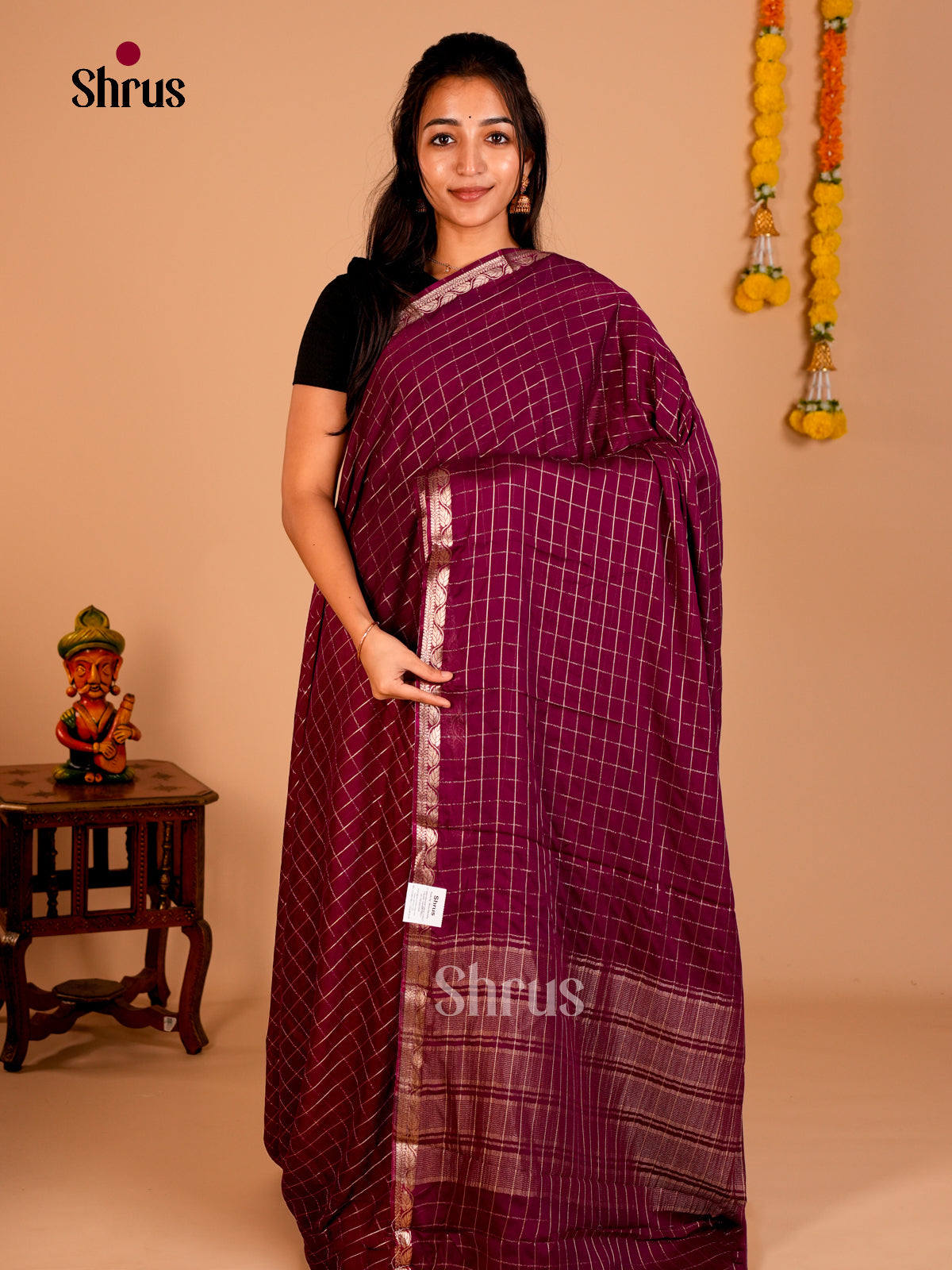 Semi Mysoresilk Saree - ECS02057 - Shop on Shrus.com