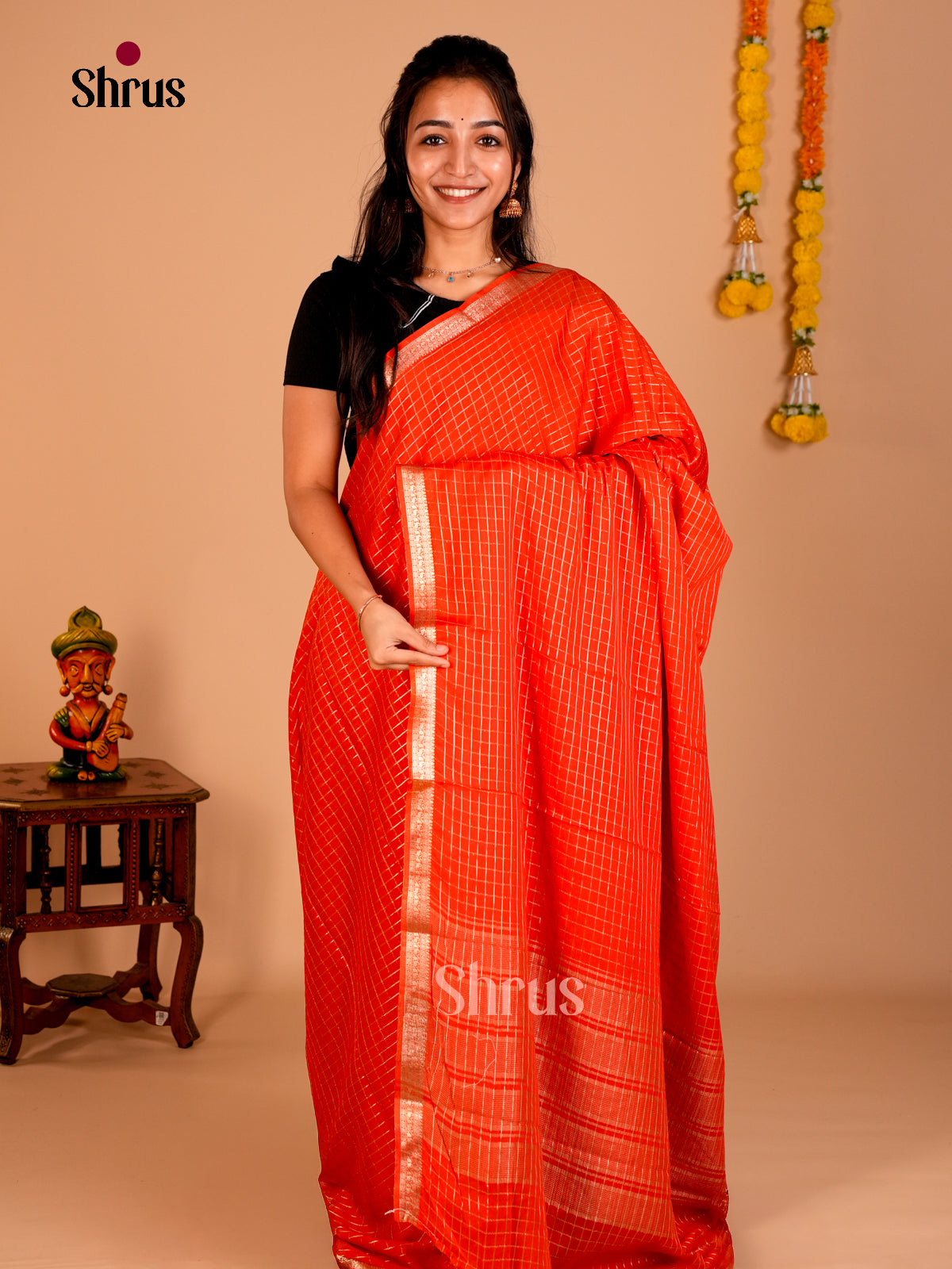 Semi Mysoresilk Saree - ECS02059 - Shop on Shrus.com