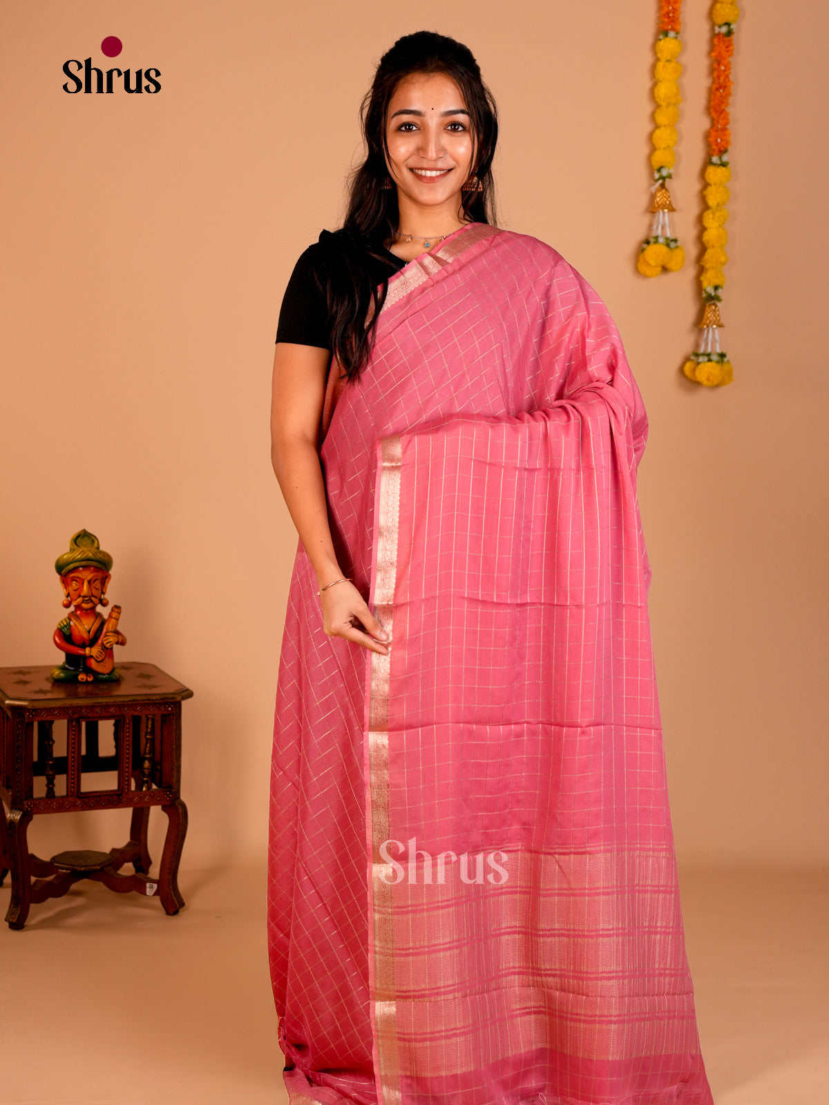 Semi Mysoresilk Saree - ECS02061 - Shop on Shrus.com