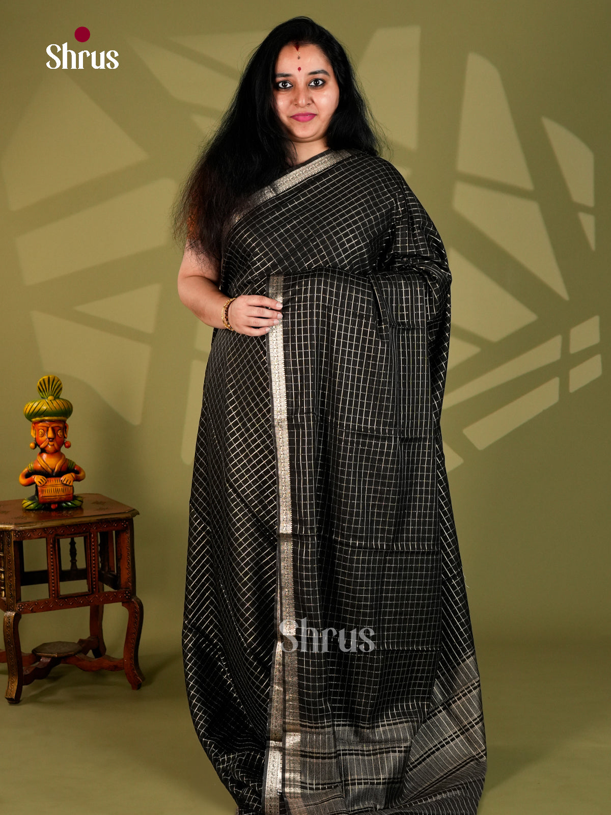 Semi Mysoresilk Saree - ECS02062 - Shop on Shrus.com