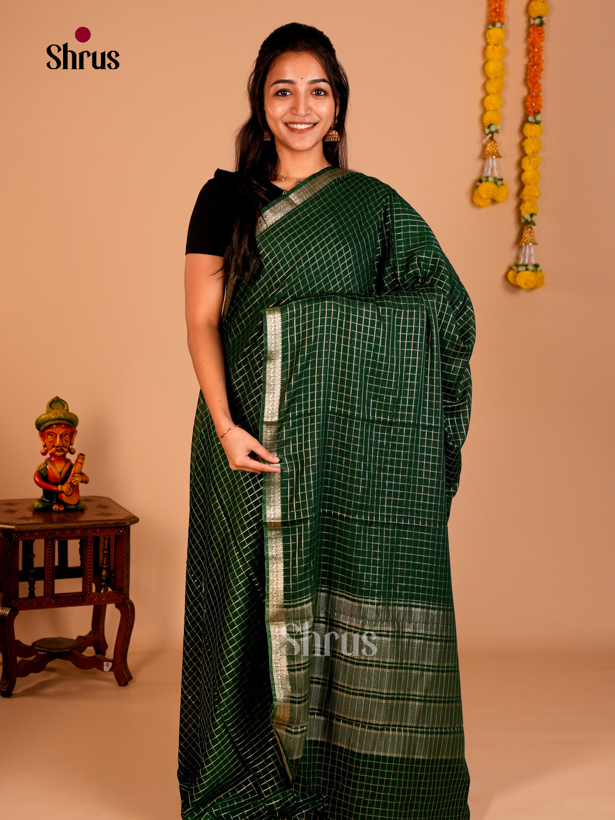 Semi Mysoresilk Saree - ECS02063 - Shop on Shrus.com
