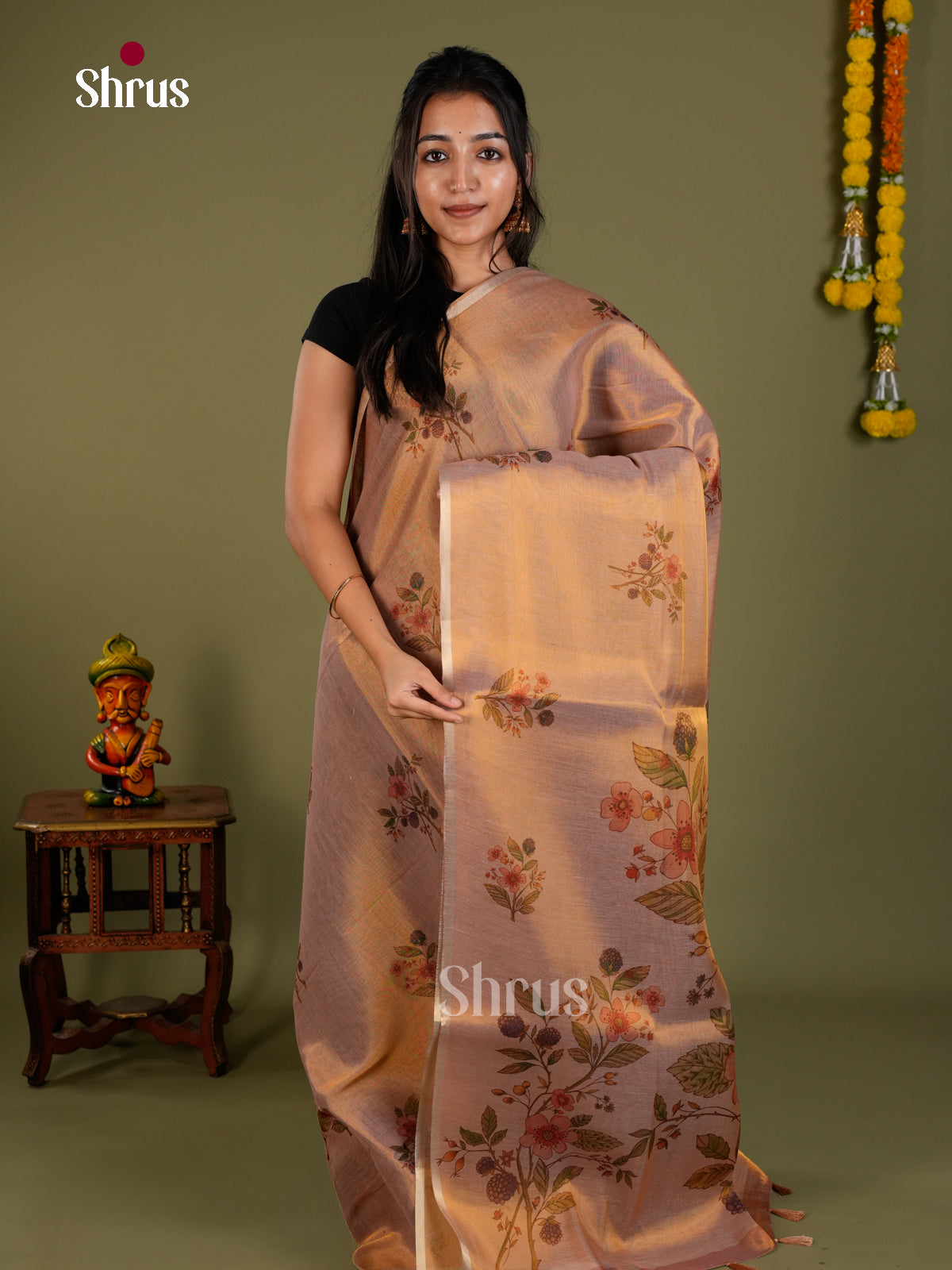 Semi Tissue Saree - ECS02079 - Shop on Shrus.com