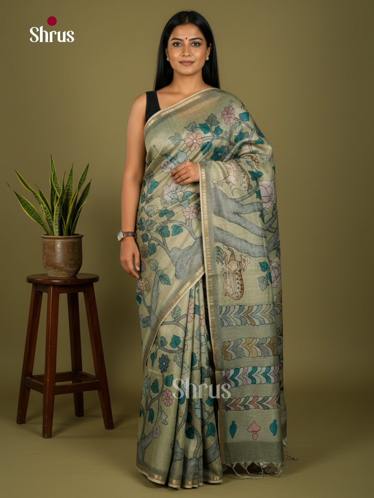 Chennur-Print Saree - ECS02083 - Shop on Shrus.com