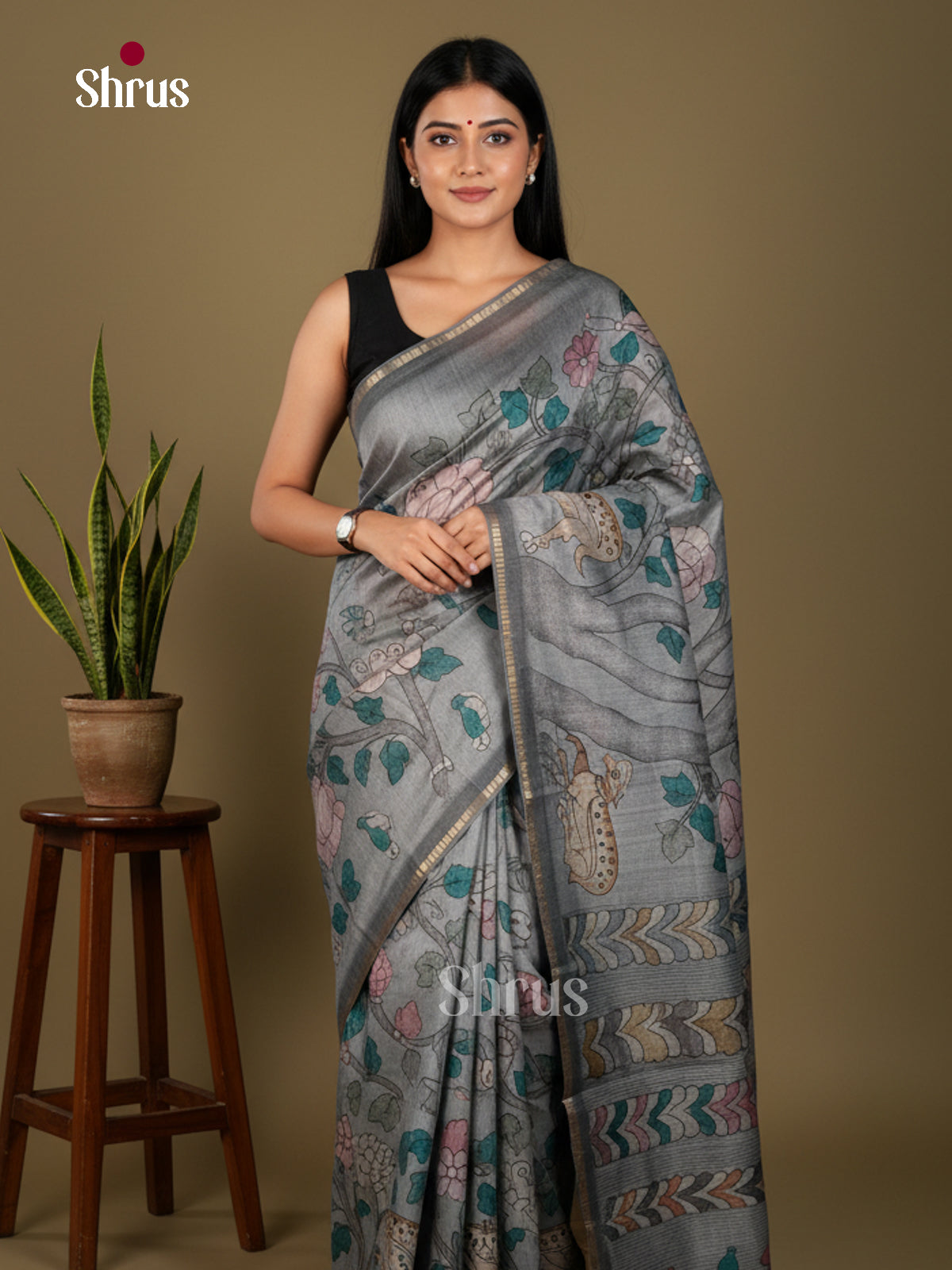 Chennur-Print Saree - ECS02084 - Shop on Shrus.com