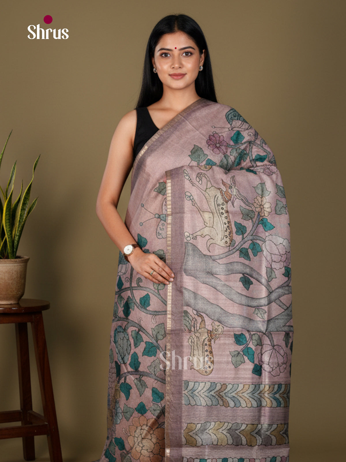 Chennur-Print Saree - ECS02085 - Shop on Shrus.com