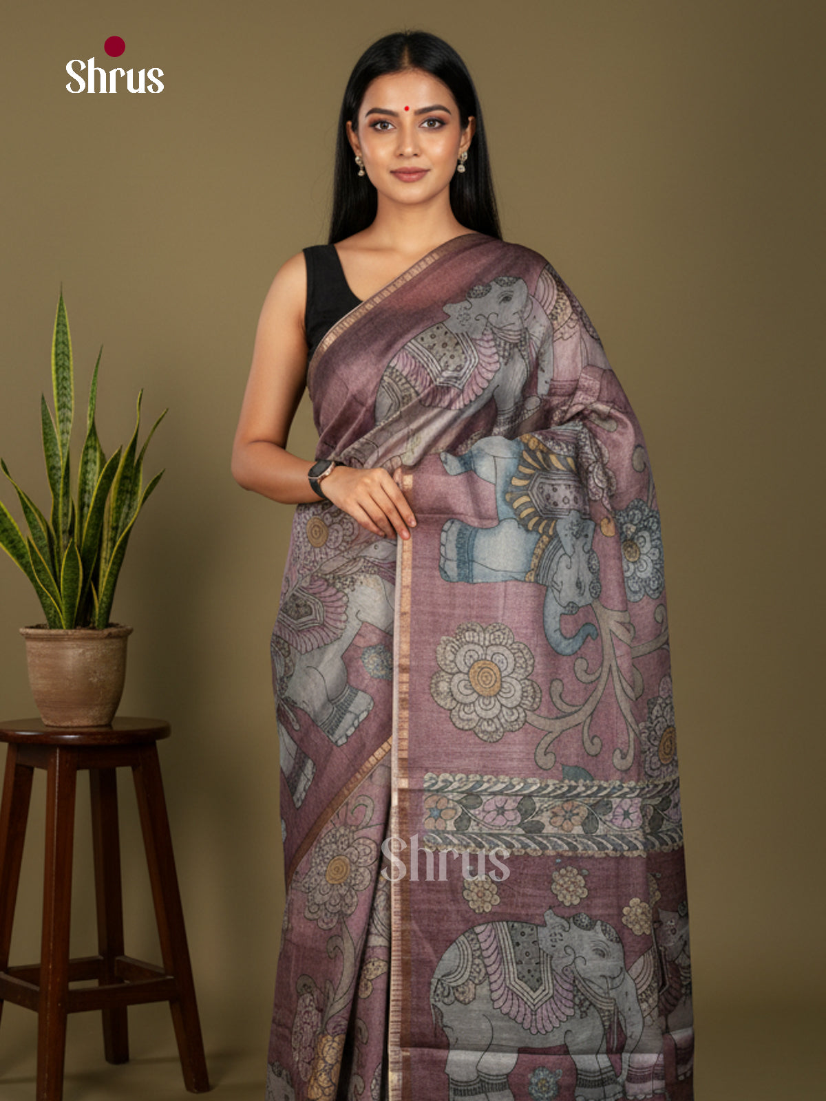 Chennur-Print Saree - ECS02087 - Shop on Shrus.com