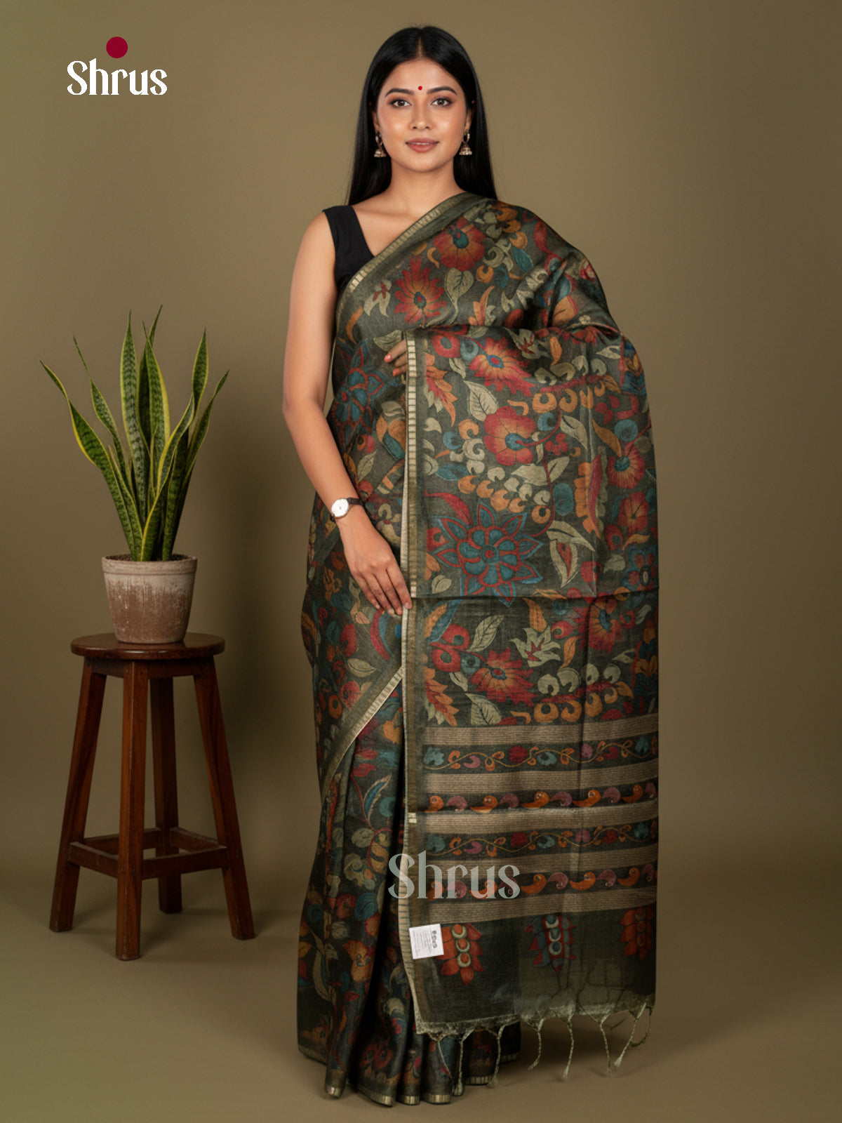 Chennur-Print Saree - ECS02090 - Shop on Shrus.com