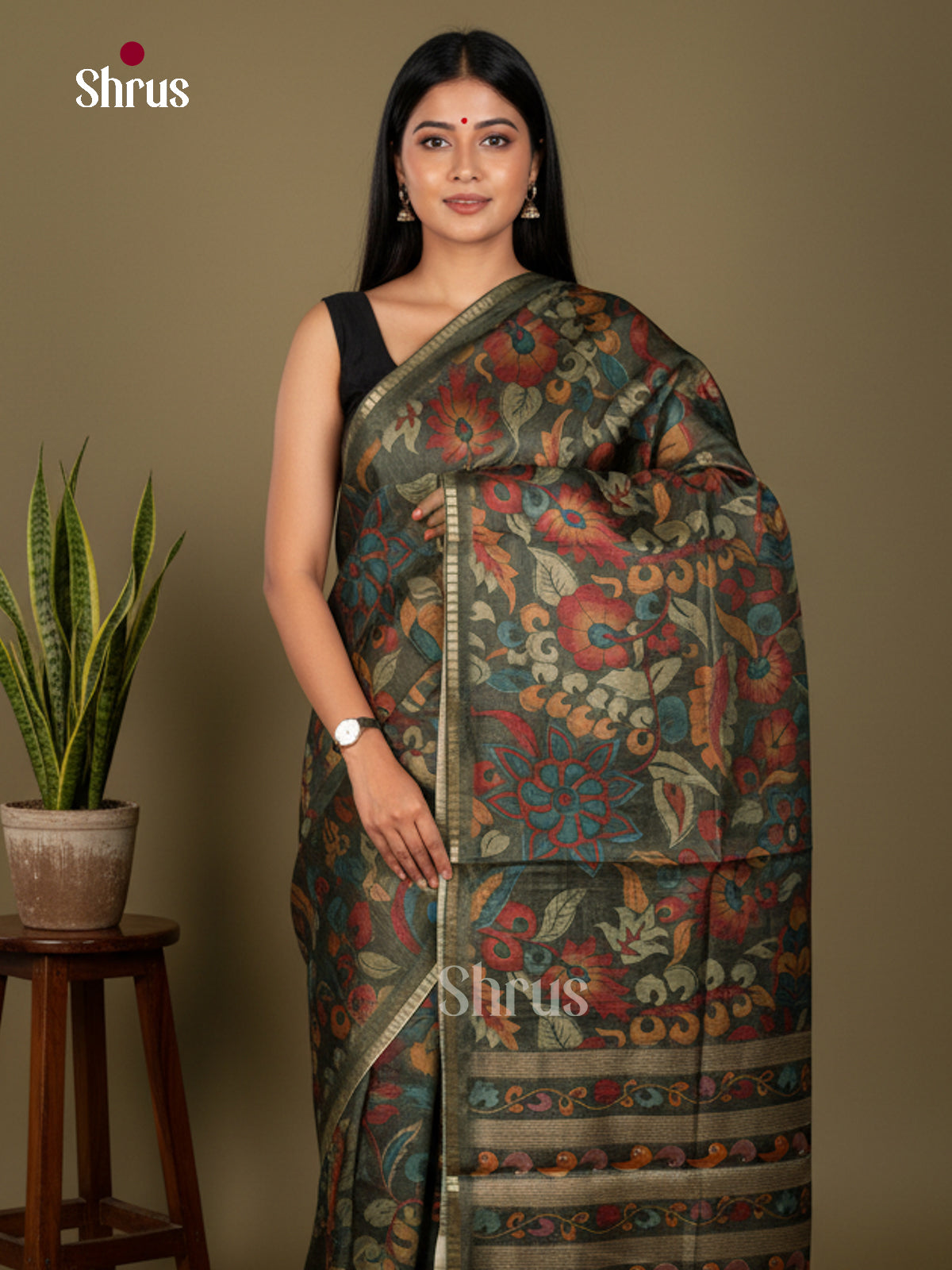 Chennur-Print Saree - ECS02090 - Shop on Shrus.com