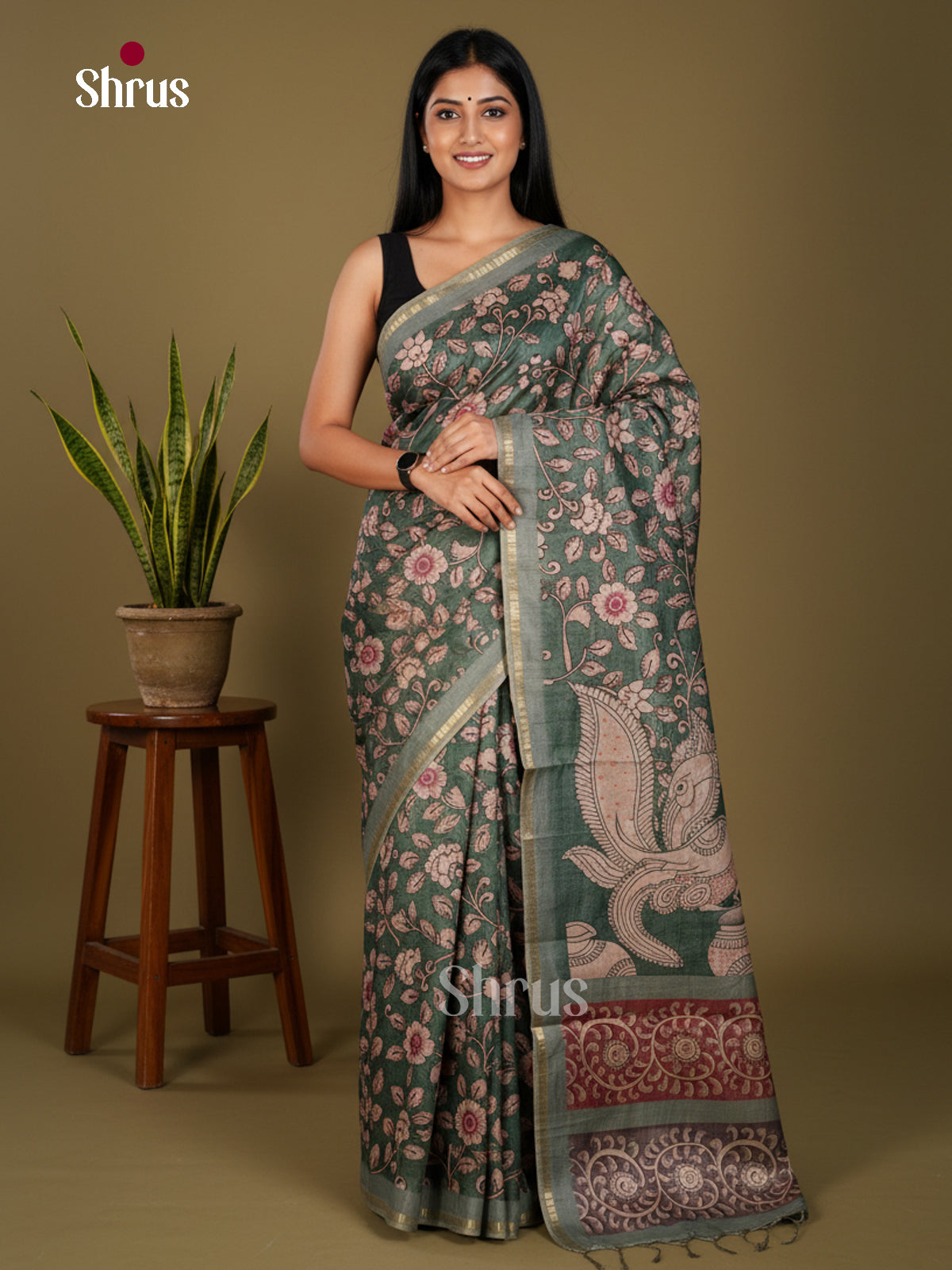 Chennur-Print Saree - ECS02091 - Shop on Shrus.com