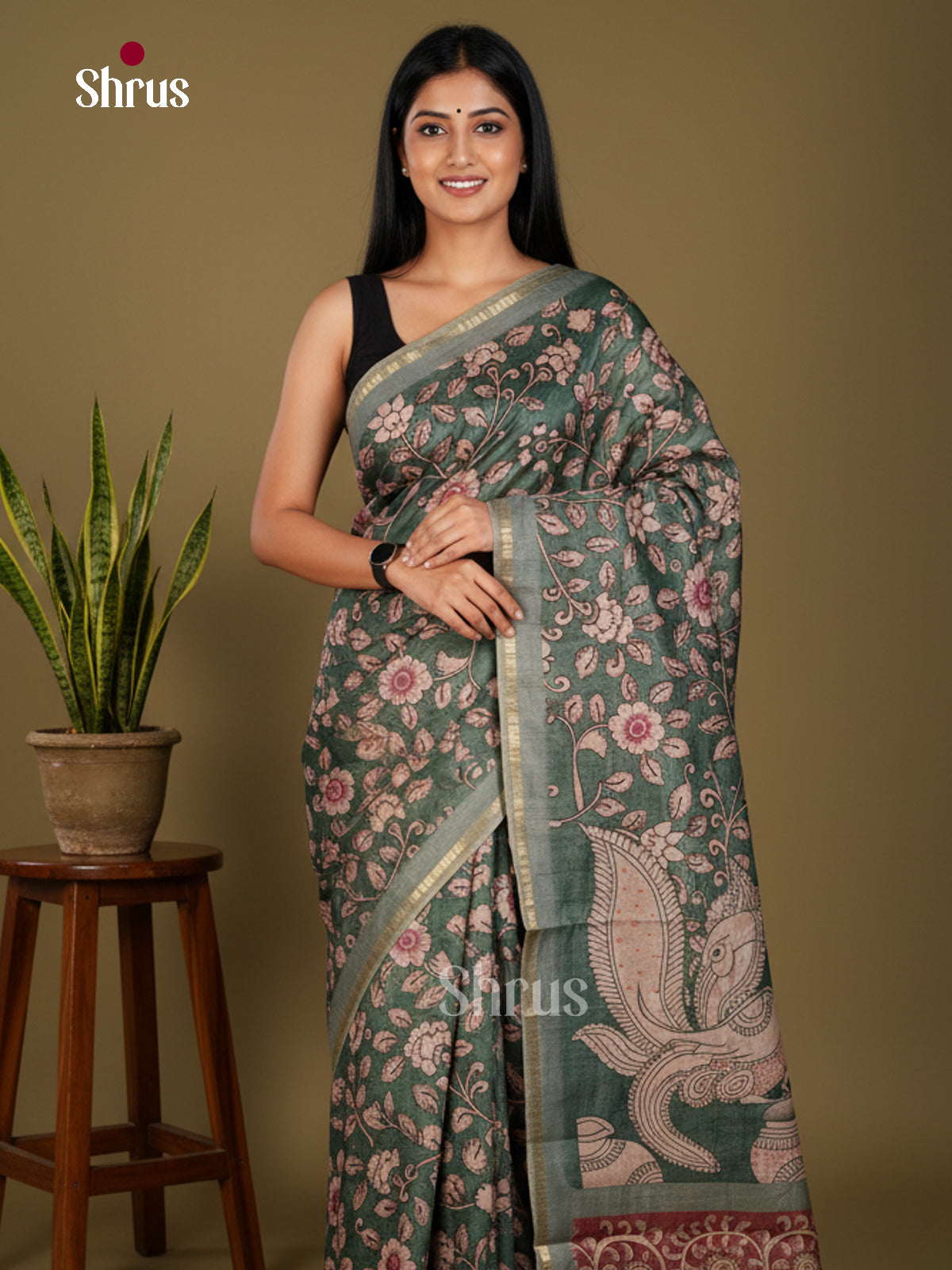Chennur-Print Saree - ECS02091 - Shop on Shrus.com