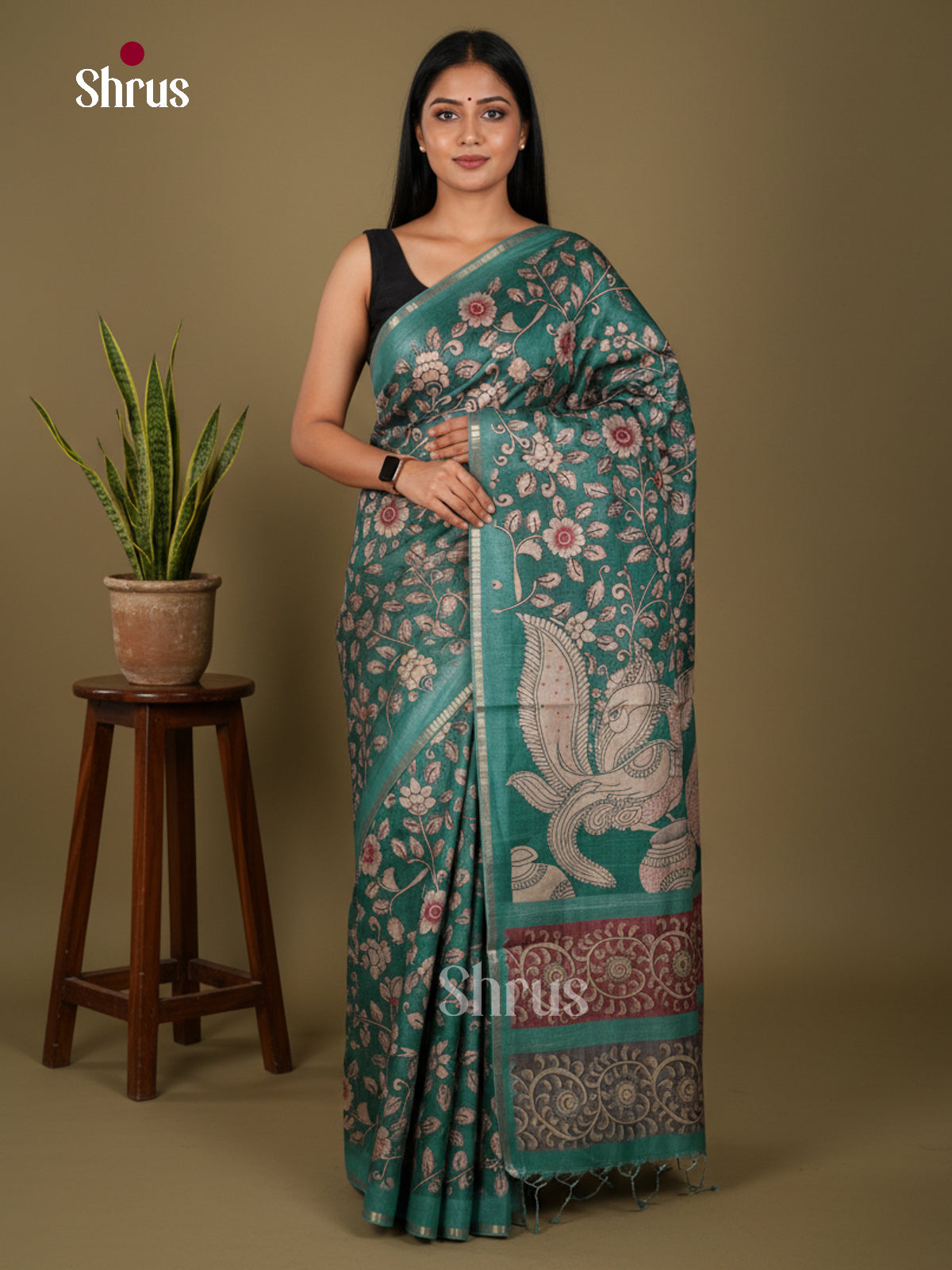 Chennur-Print Saree - ECS02093 - Shop on Shrus.com