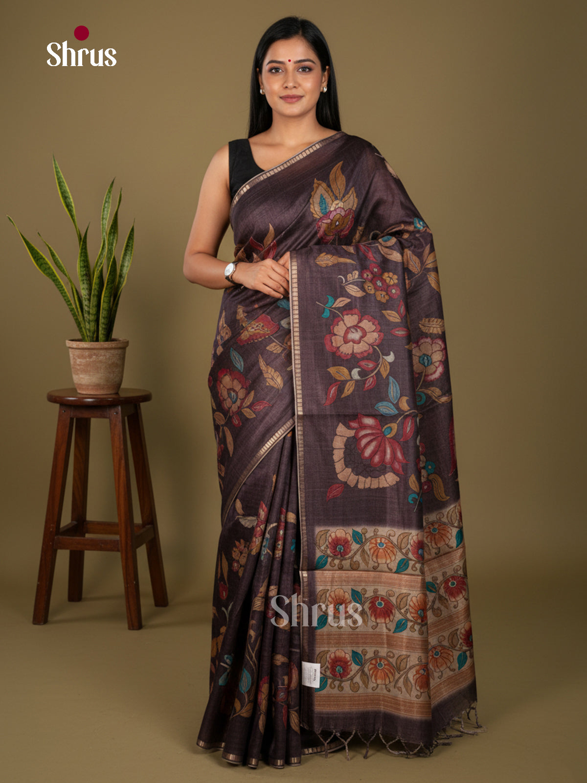 Chennur-Print Saree - ECS02095 - Shop on Shrus.com