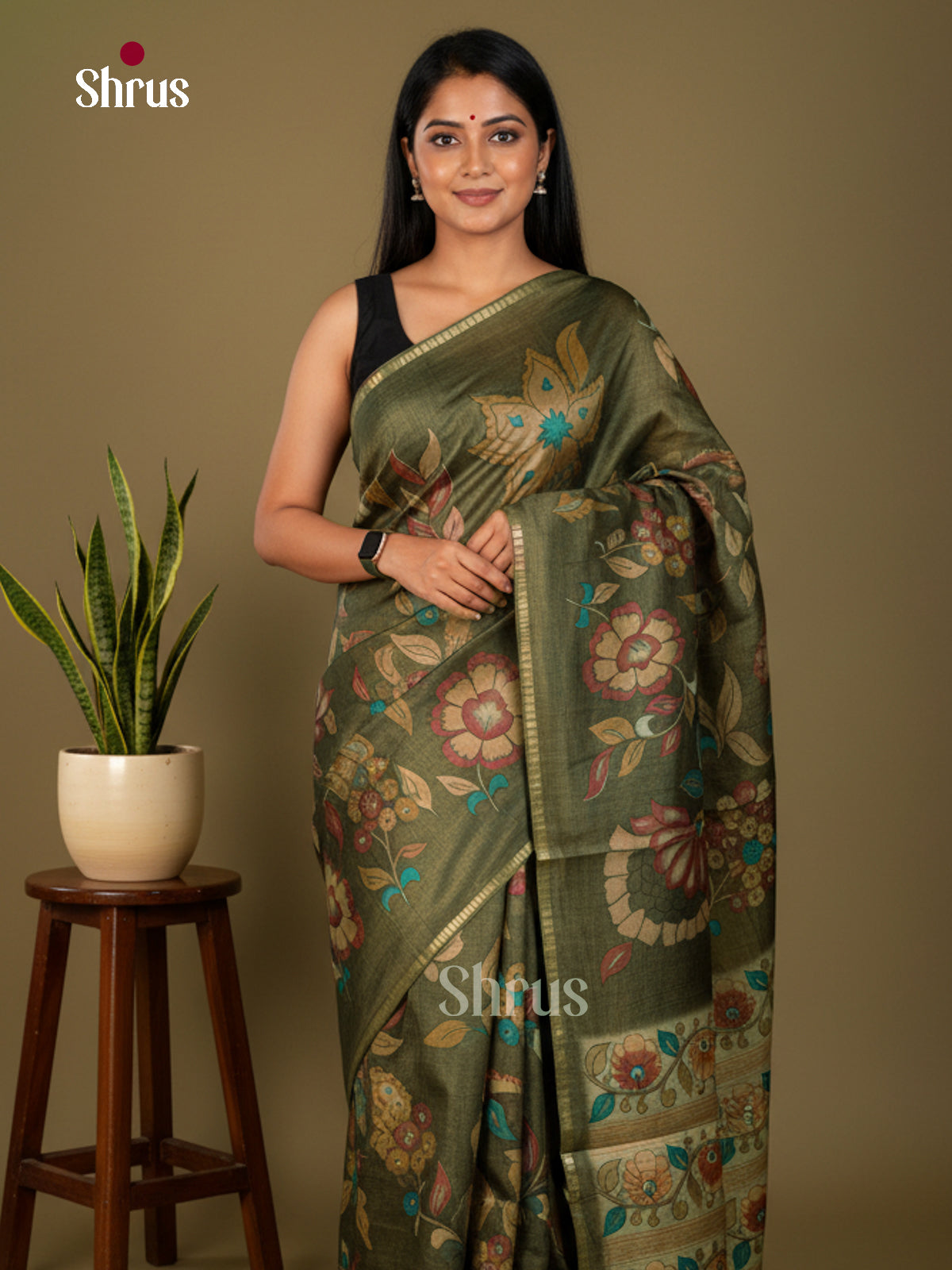 Chennur-Print Saree - ECS02098 - Shop on Shrus.com