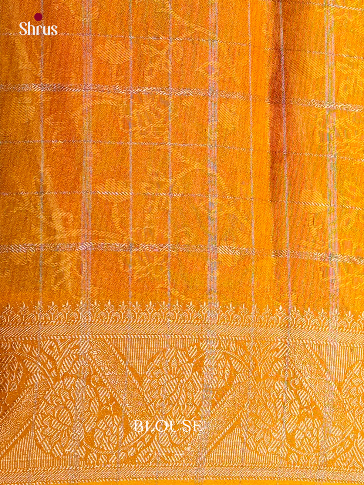 Cream & Mustard - Semi Crepe Saree - ECS03008 - Shop on Shrus.com