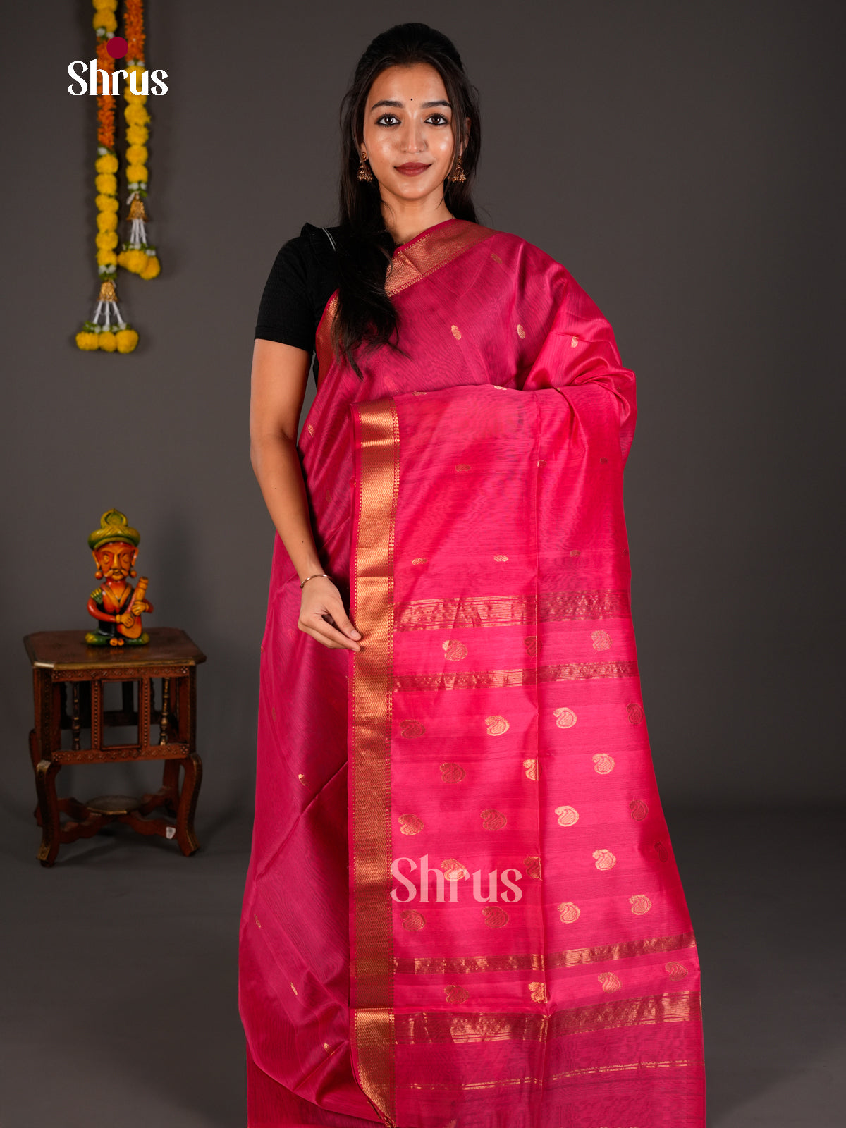 Maheshwari silkcotton Saree - ECS03019 - Shop on Shrus.com
