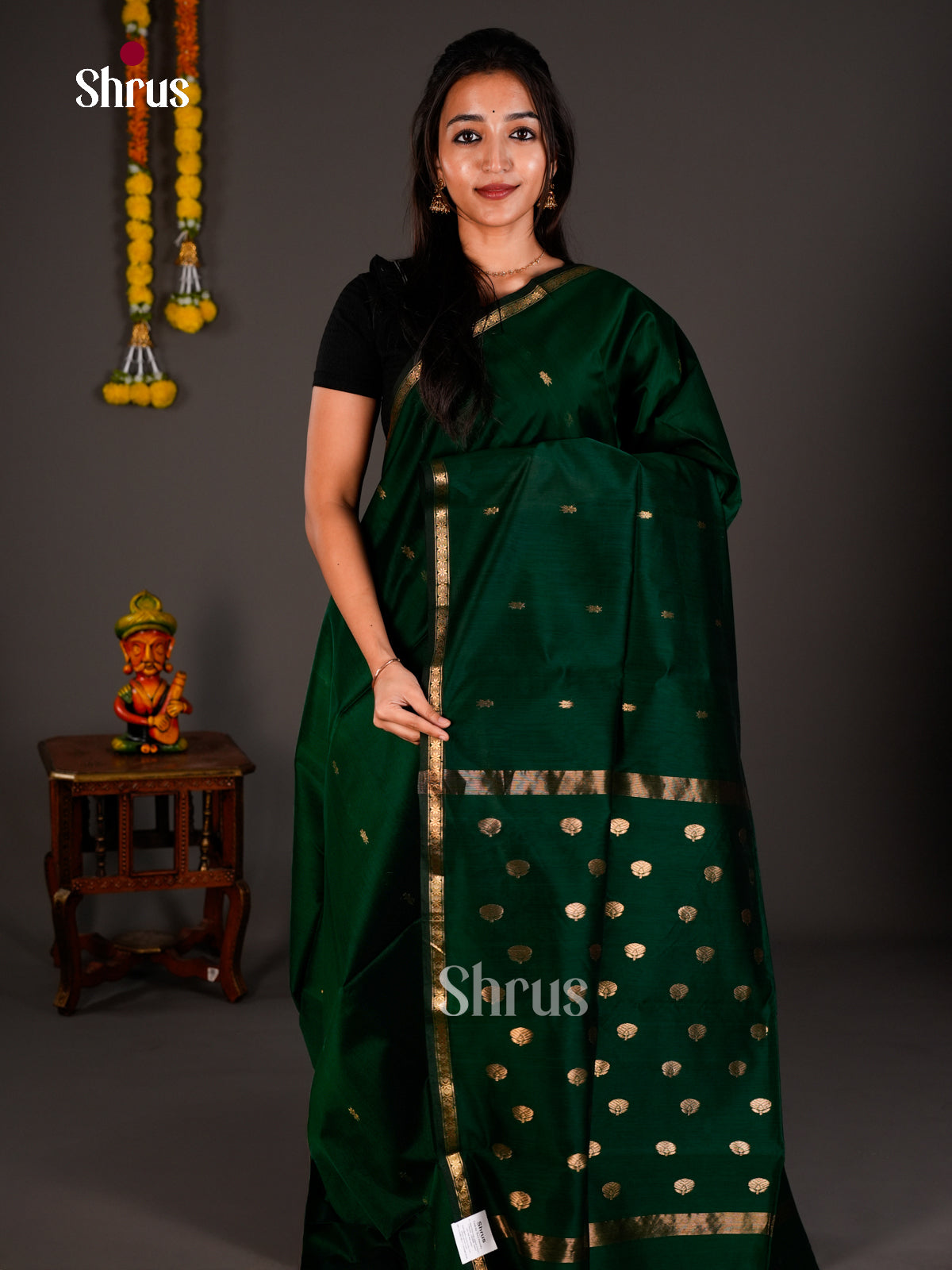 Maheshwari silkcotton Saree - ECS03021 - Shop on Shrus.com