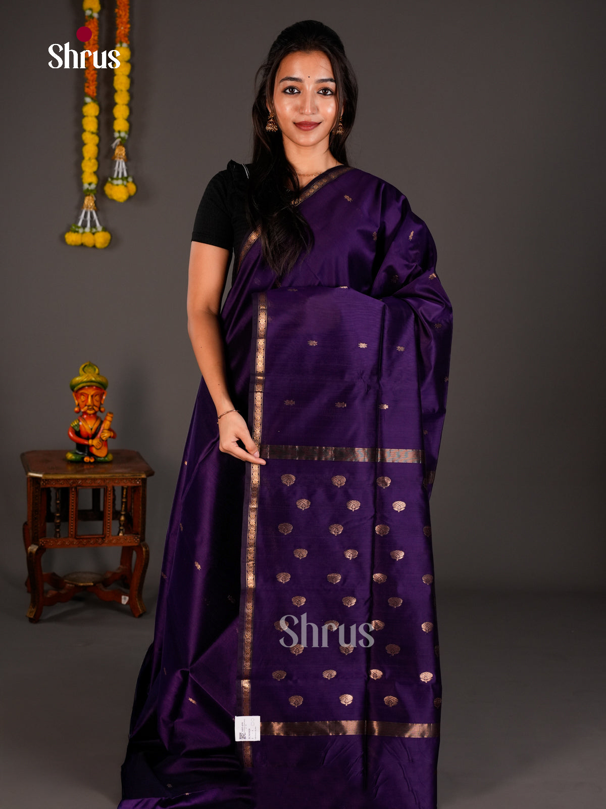 Maheshwari silkcotton Saree - ECS03028 - Shop on Shrus.com