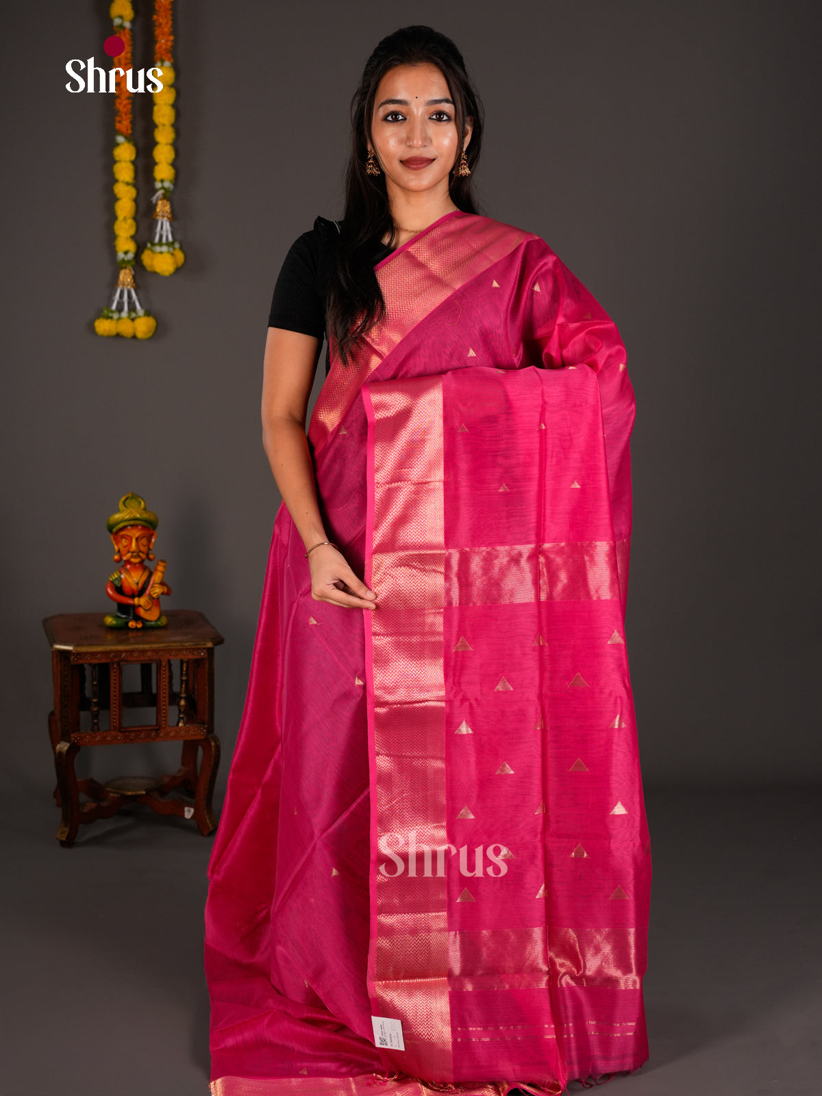 Maheshwari silkcotton Saree - ECS03034 - Shop on Shrus.com