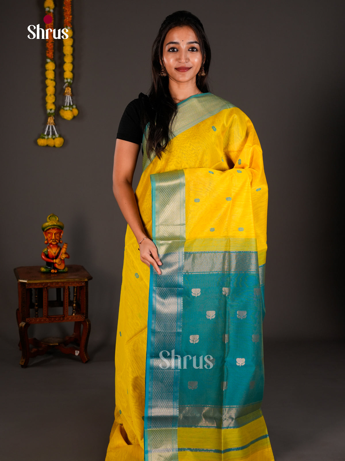 Maheshwari silkcotton Saree - ECS03062 - Shop on Shrus.com
