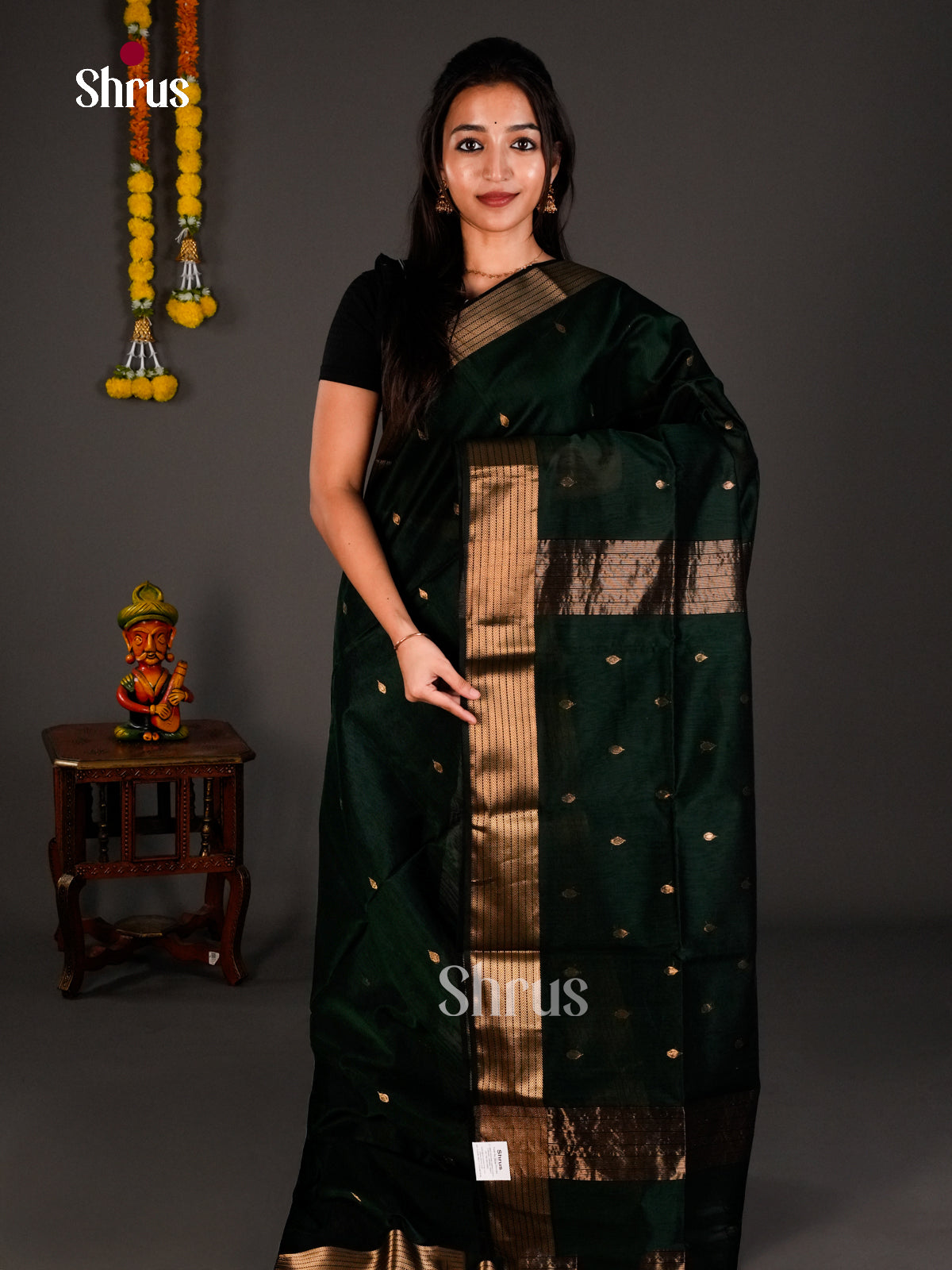 Maheshwari silkcotton Saree - ECS03083 - Shop on Shrus.com