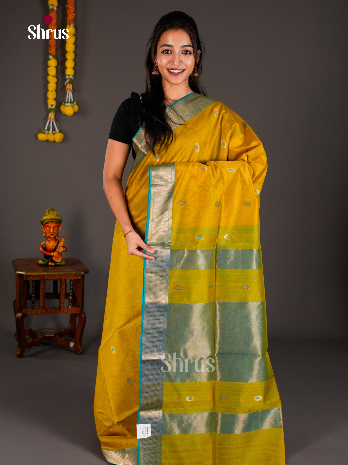 Maheshwari silkcotton Saree - ECS03119 - Shop on Shrus.com