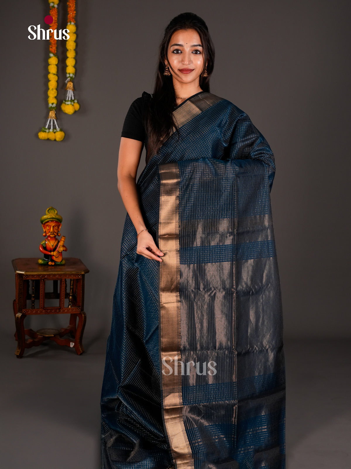 Maheshwari silkcotton Saree - ECS03179 - Shop on Shrus.com