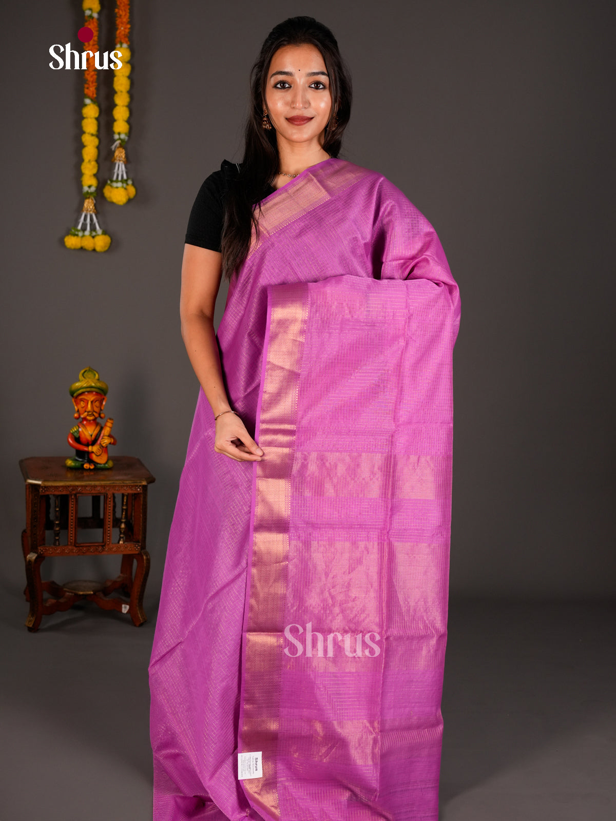 Maheshwari silkcotton Saree - ECS03183 - Shop on Shrus.com
