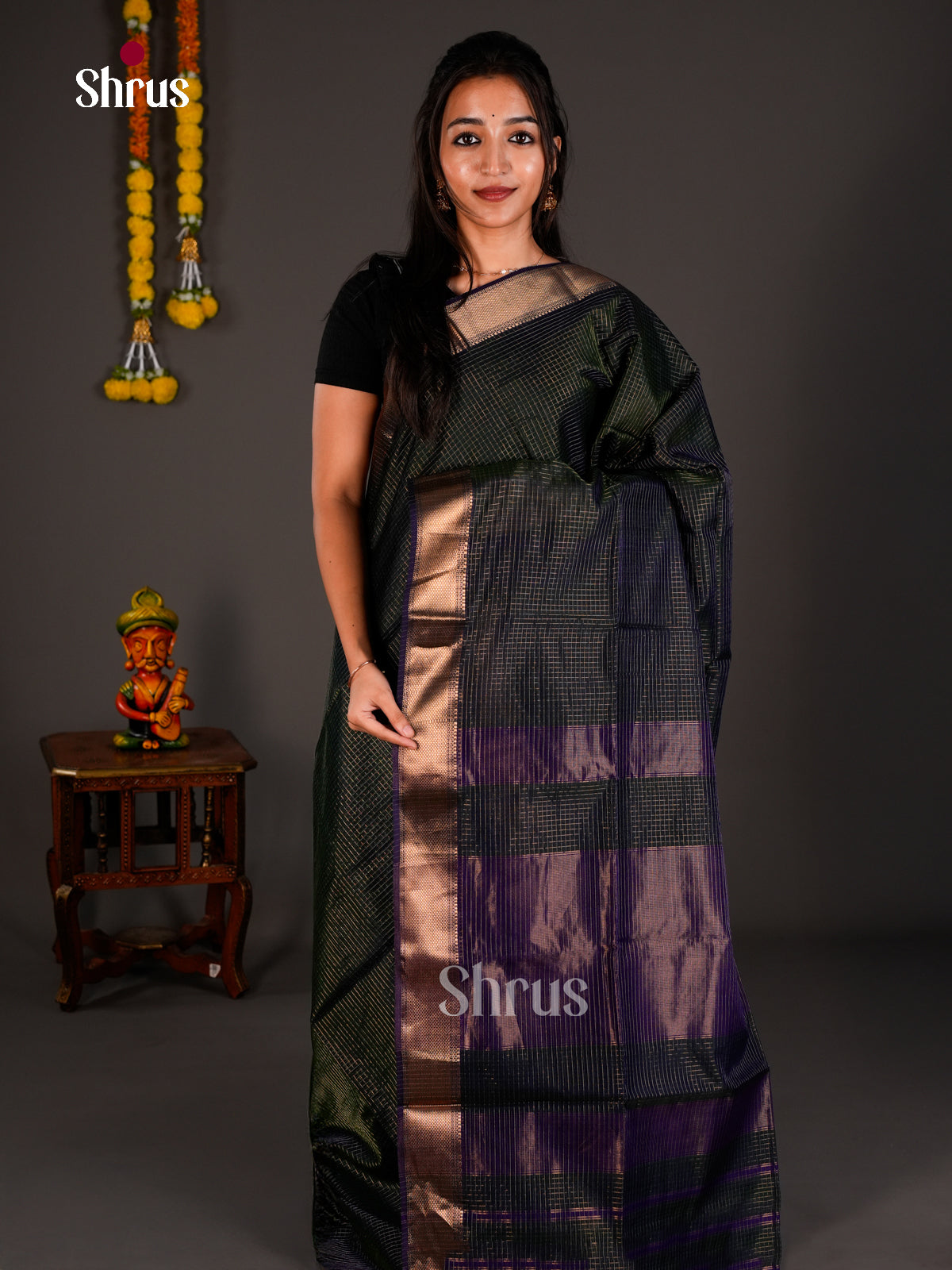 Maheshwari silkcotton Saree - ECS03188 - Shop on Shrus.com