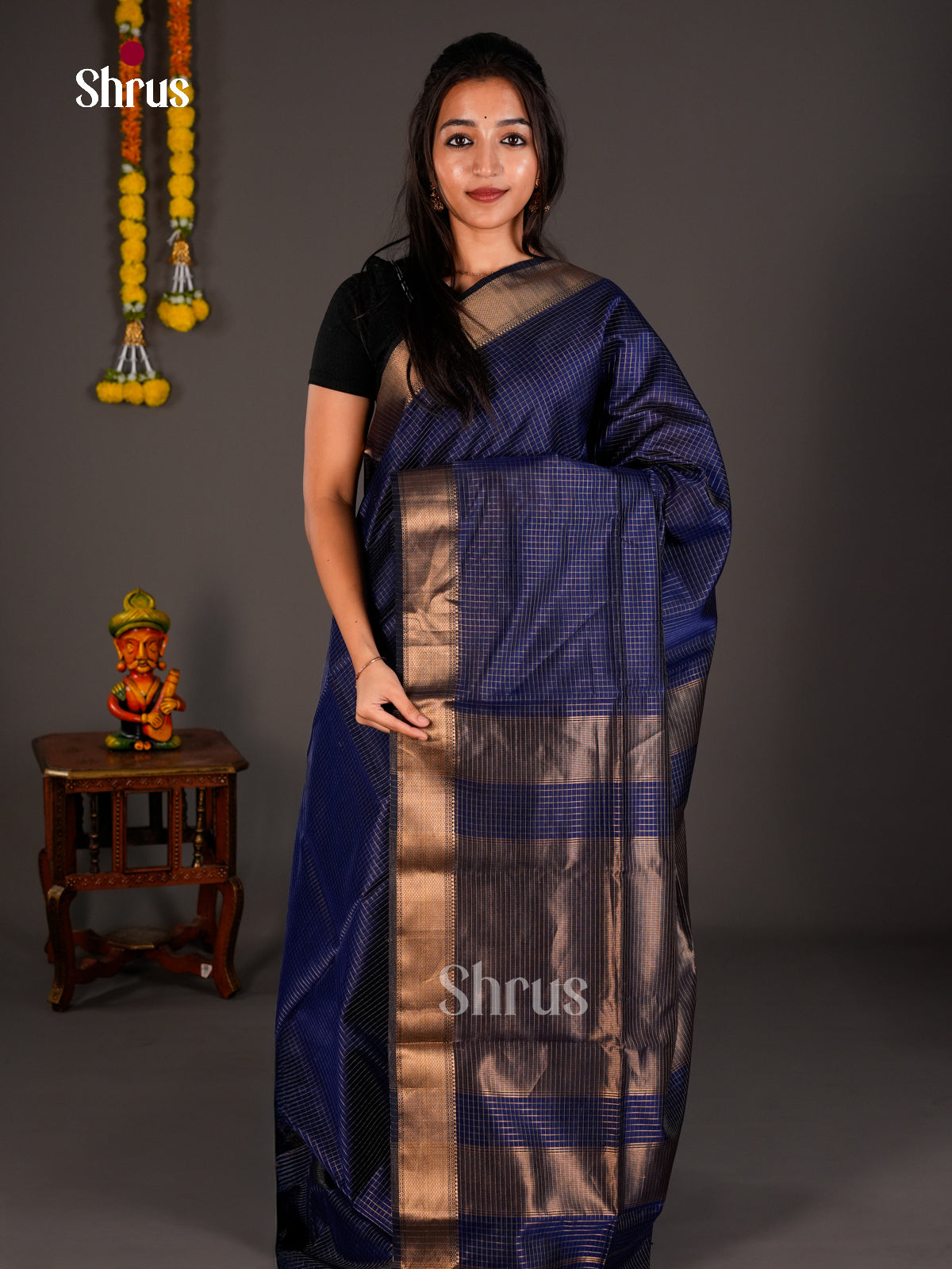 Maheshwari silkcotton Saree - ECS03194 - Shop on Shrus.com