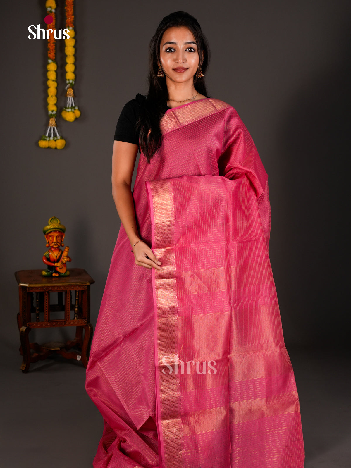 Maheshwari silkcotton Saree - ECS03196 - Shop on Shrus.com