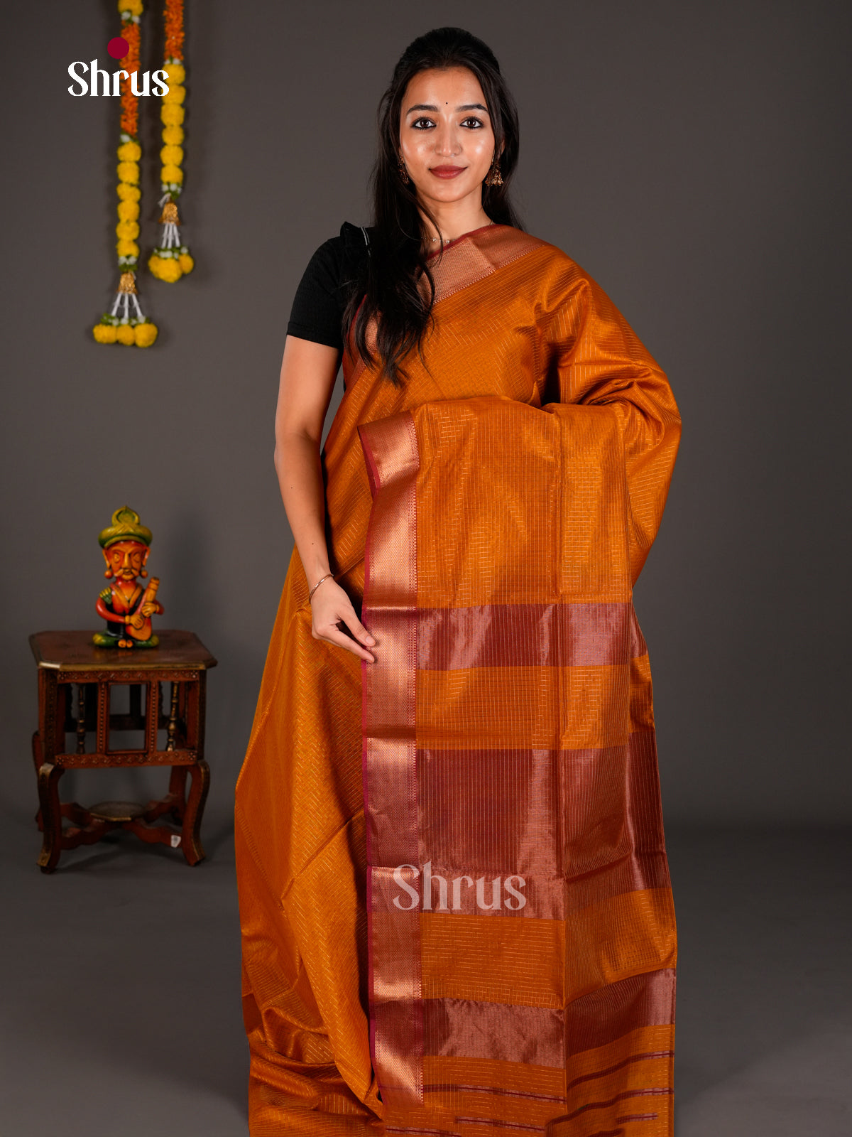 Maheshwari silkcotton Saree - ECS03200 - Shop on Shrus.com