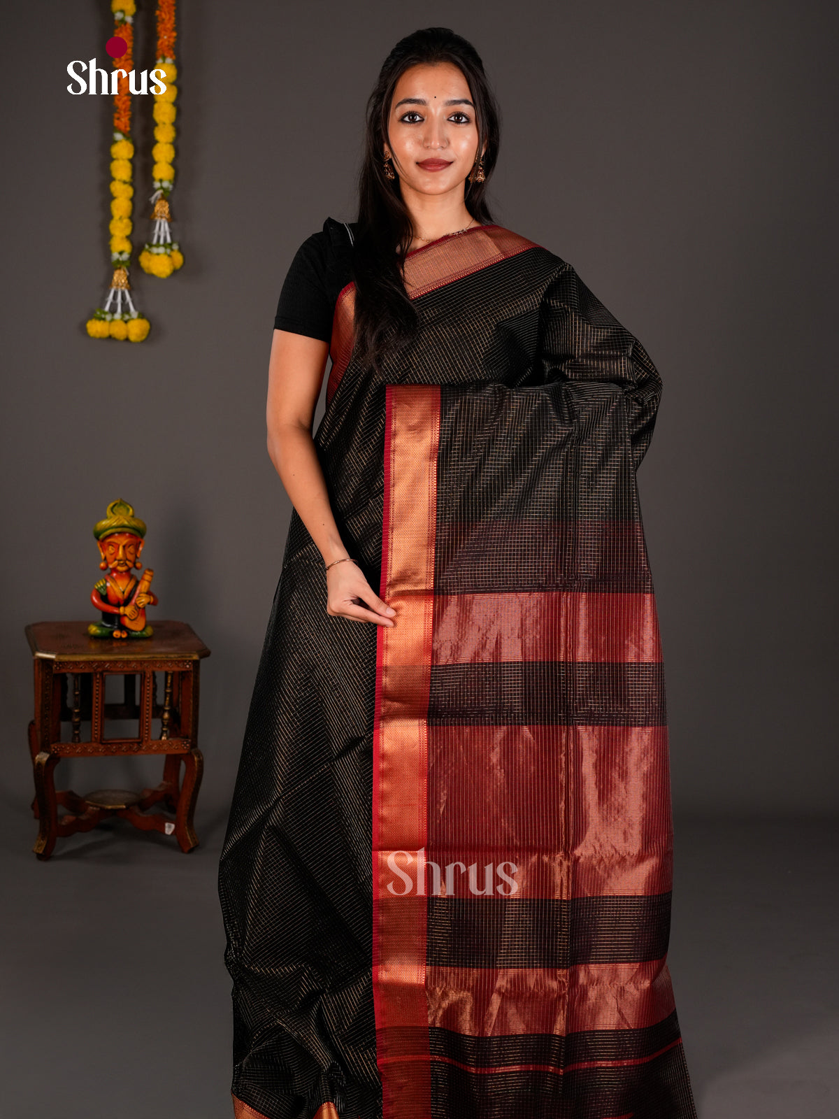 Maheshwari silkcotton Saree - ECS03212 - Shop on Shrus.com