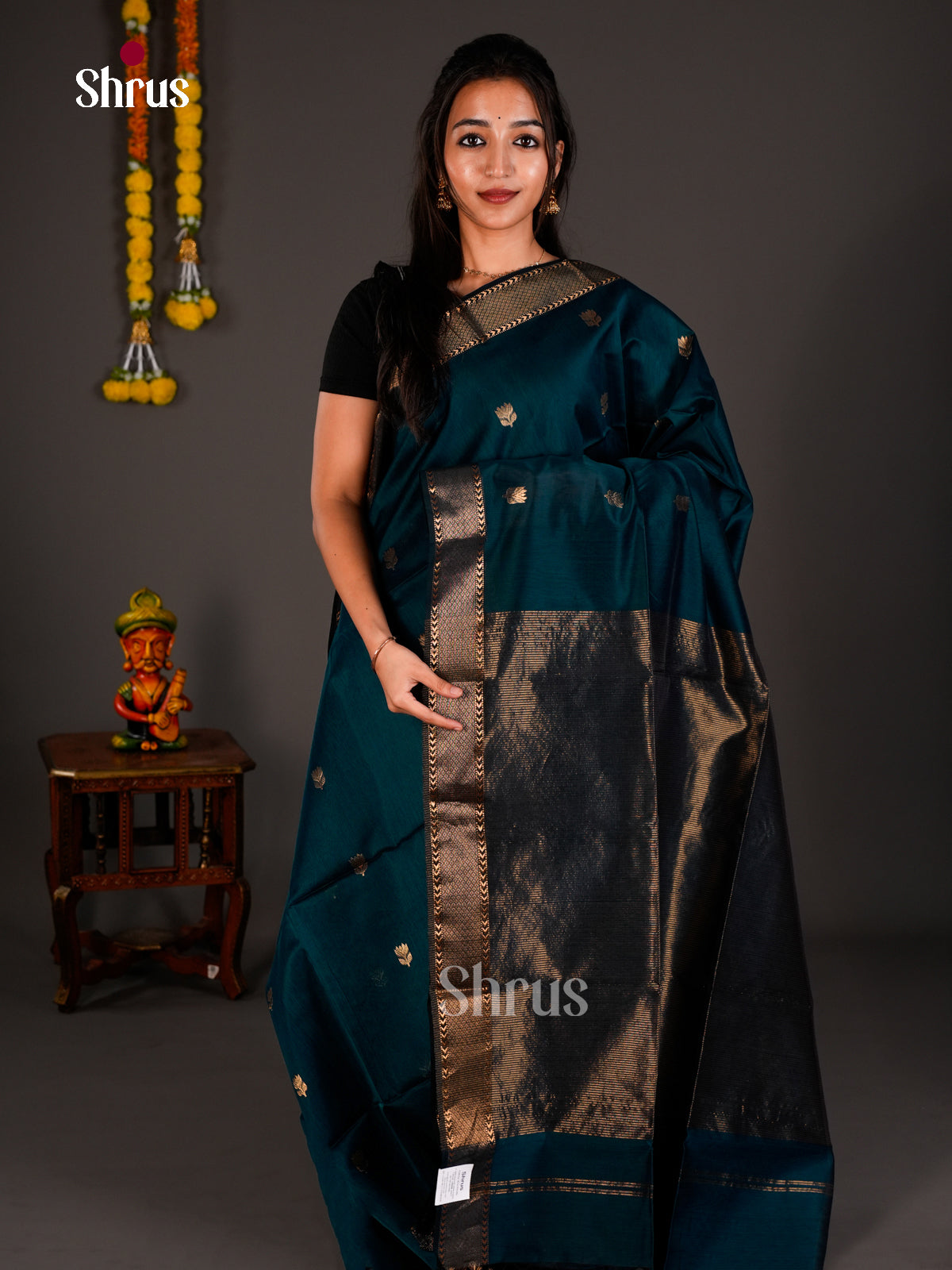 Maheshwari silkcotton Saree - ECS03214 - Shop on Shrus.com