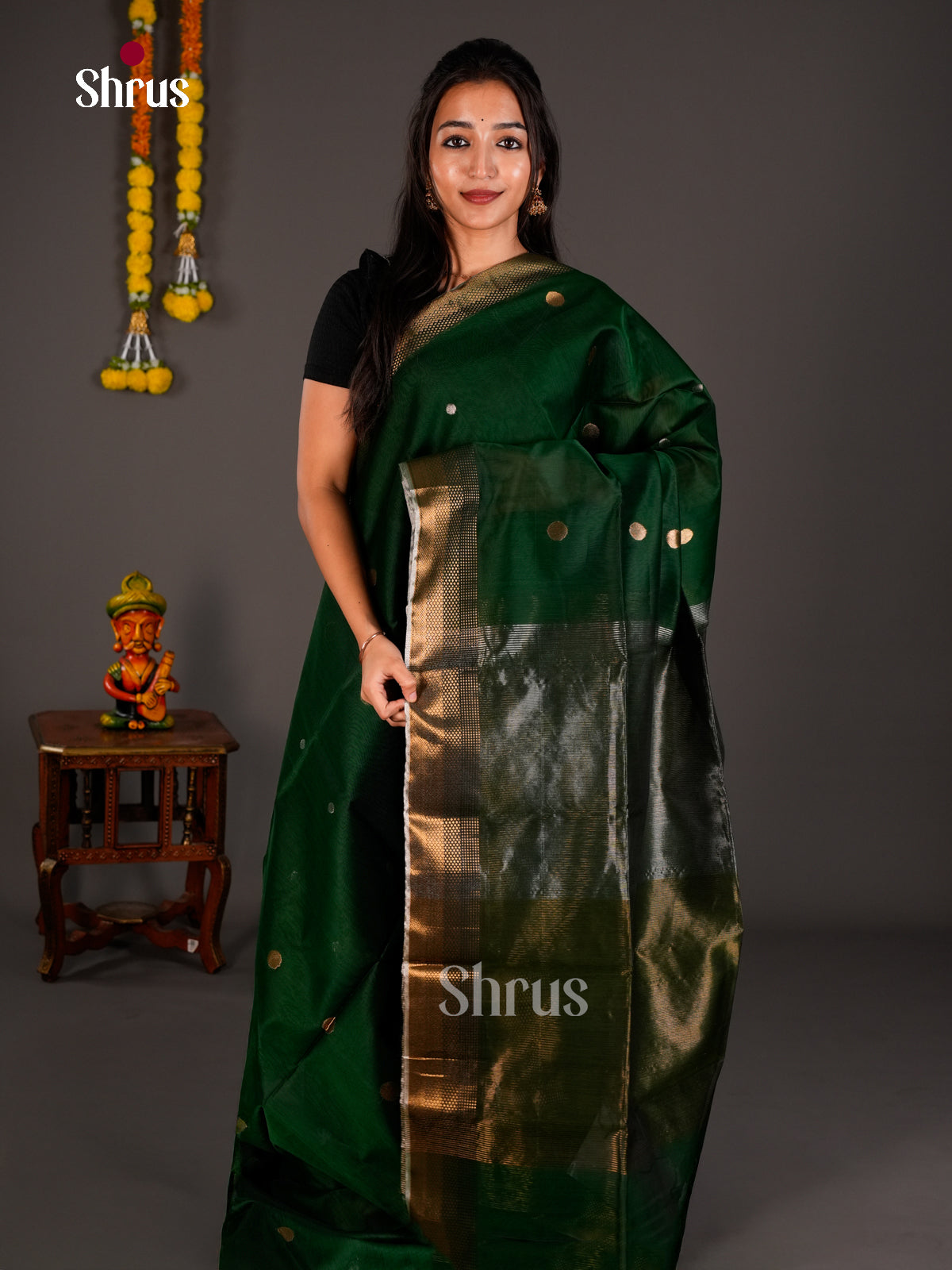 Maheshwari silkcotton Saree - ECS03231 - Shop on Shrus.com