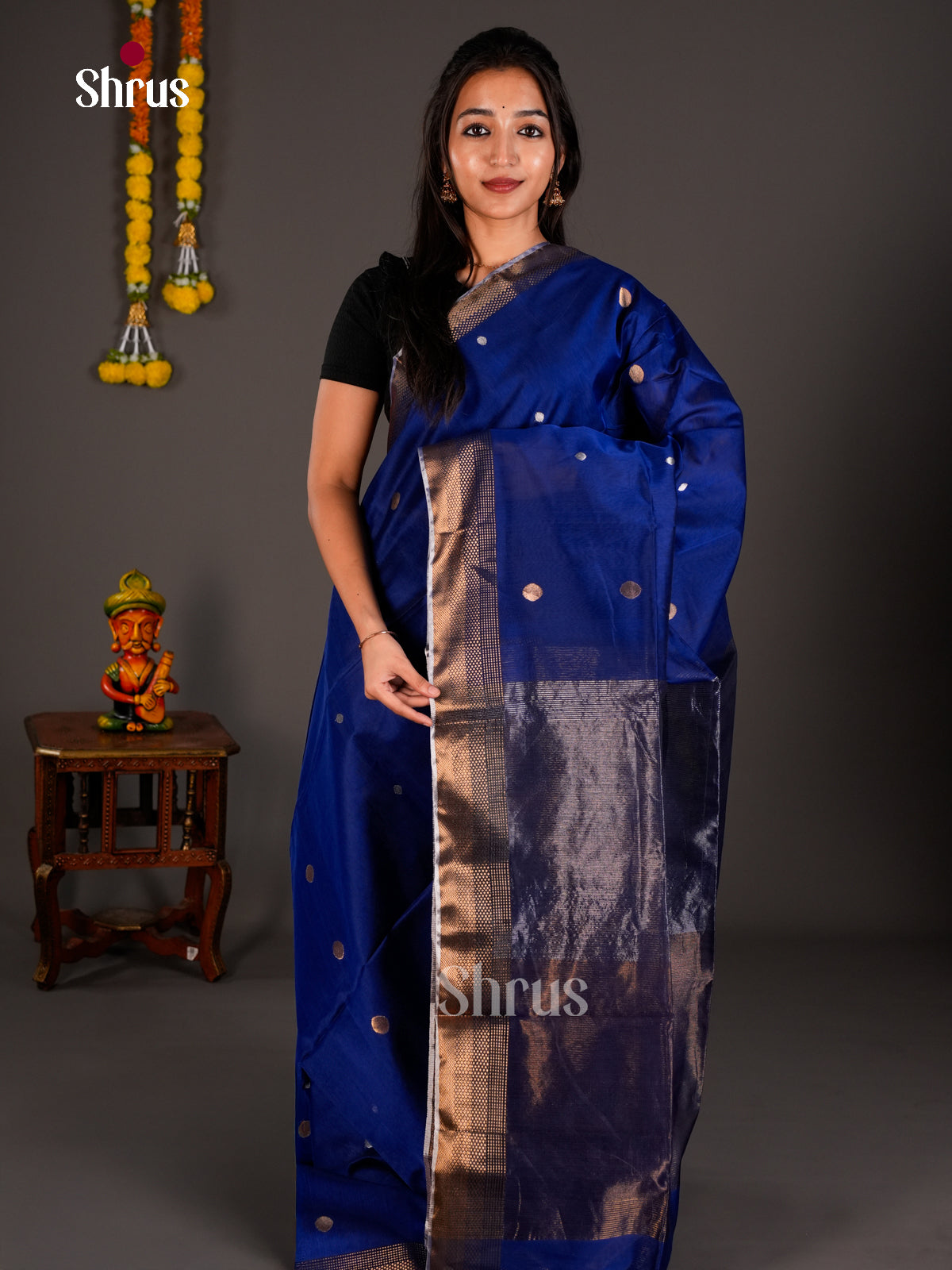 Maheshwari silkcotton Saree - ECS03234 - Shop on Shrus.com