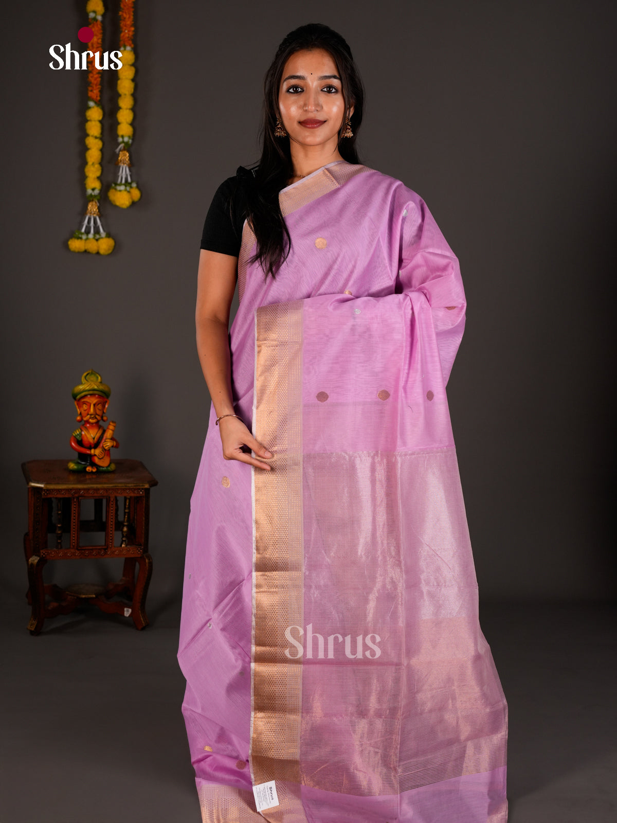 Maheshwari silkcotton Saree - ECS03240 - Shop on Shrus.com
