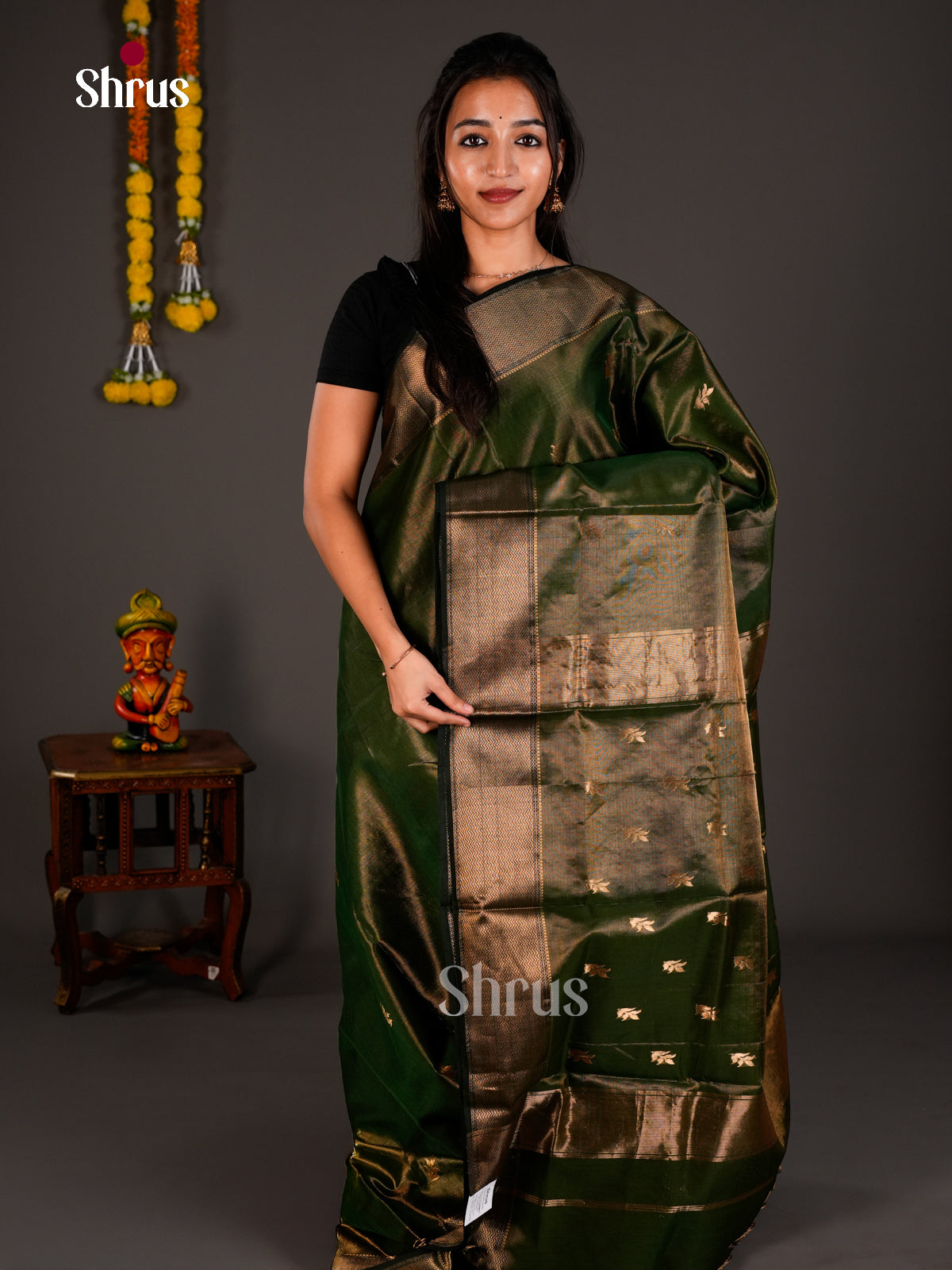 Maheshwari silkcotton Saree - ECS03254 - Shop on Shrus.com