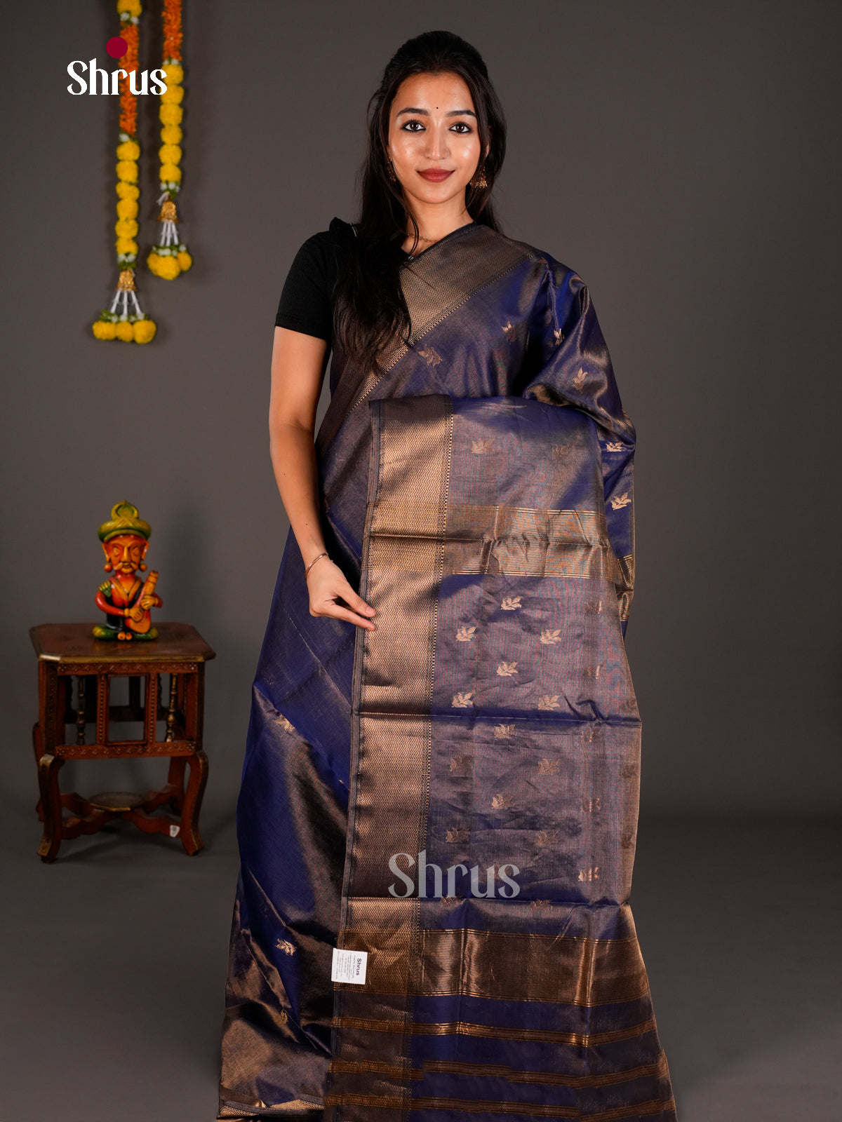 Maheshwari silkcotton Saree - ECS03256 - Shop on Shrus.com