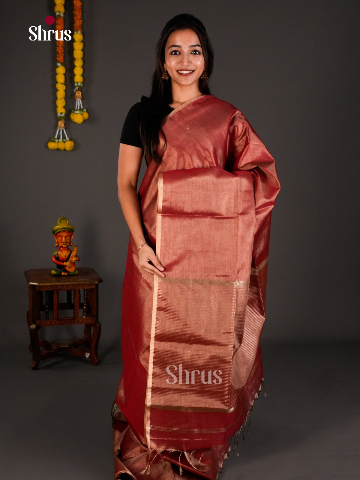 Maheshwari silkcotton Saree - ECS03262 - Shop on Shrus.com