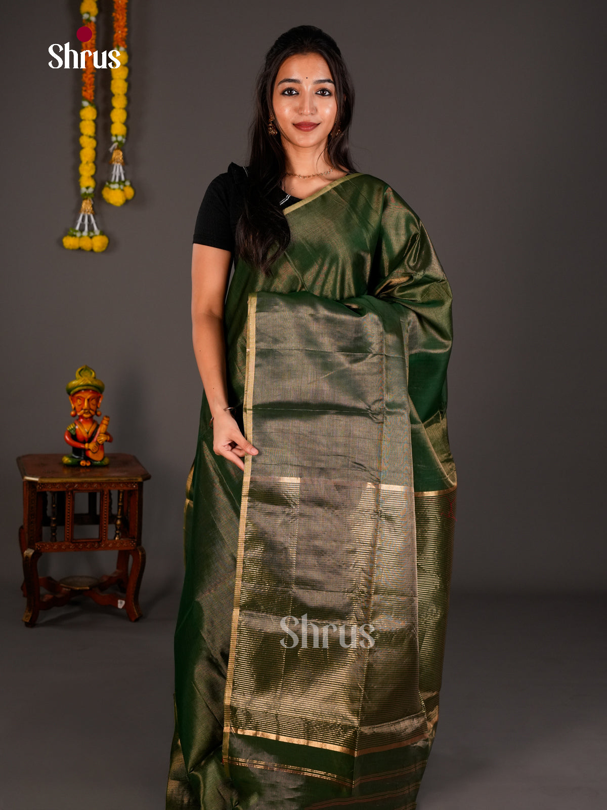 Maheshwari silkcotton Saree - ECS03264 - Shop on Shrus.com