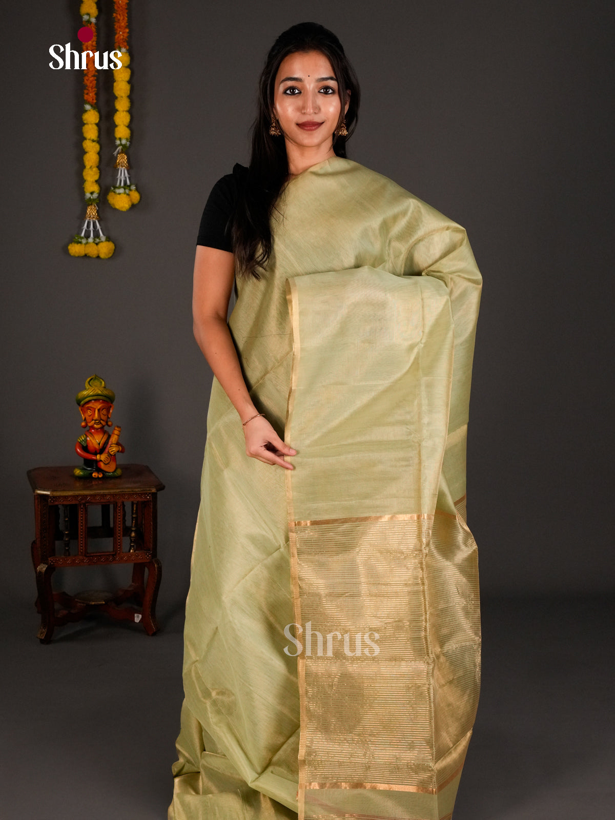 Maheshwari silkcotton Saree - ECS03266 - Shop on Shrus.com