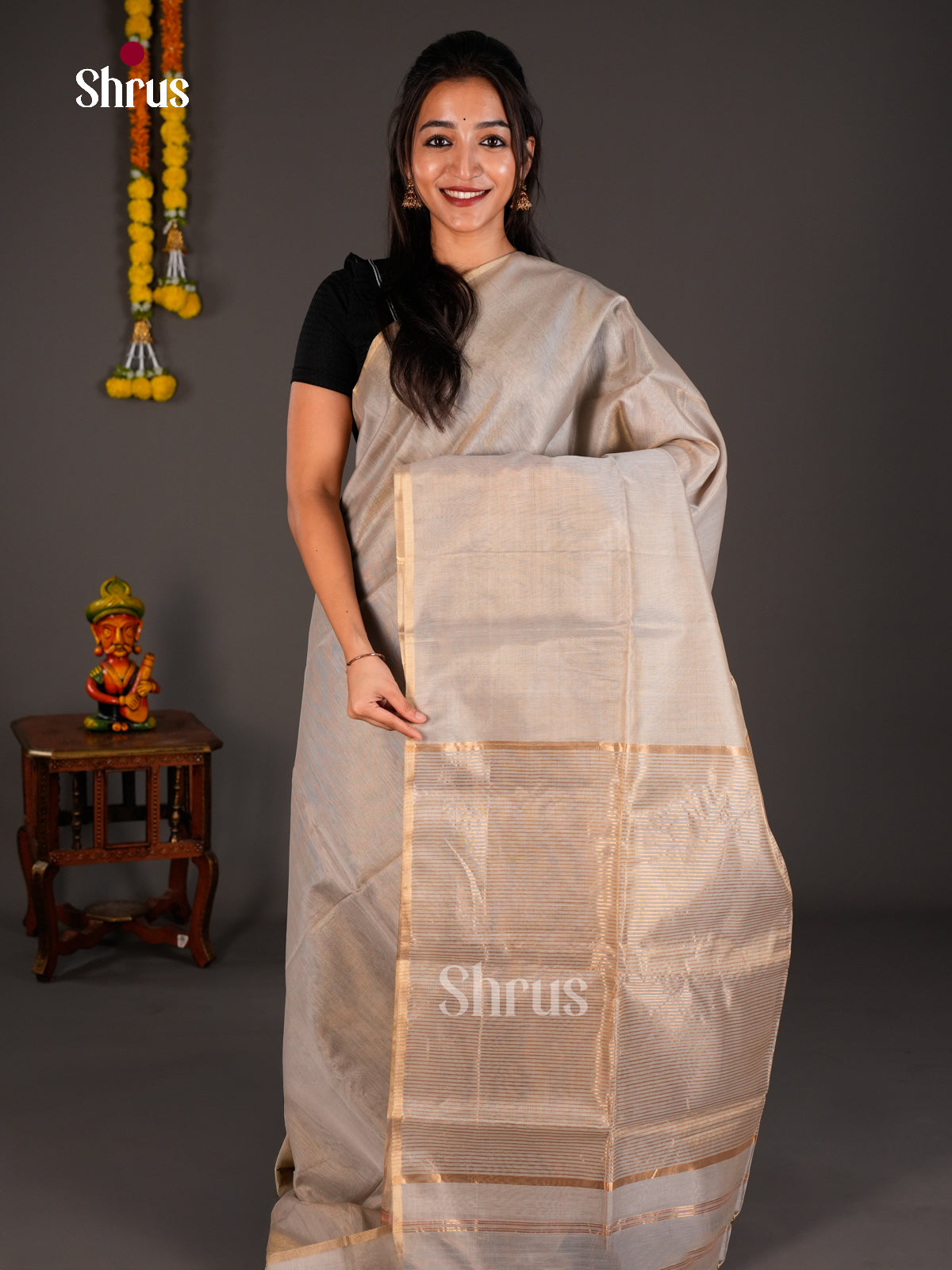 Maheshwari silkcotton Saree - ECS03268 - Shop on Shrus.com