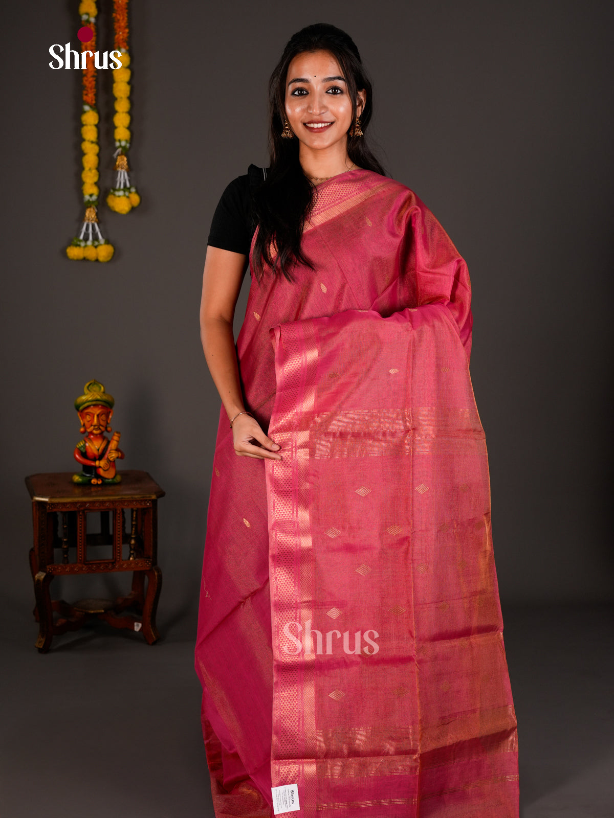 Maheshwari silkcotton Saree - ECS03277 - Shop on Shrus.com
