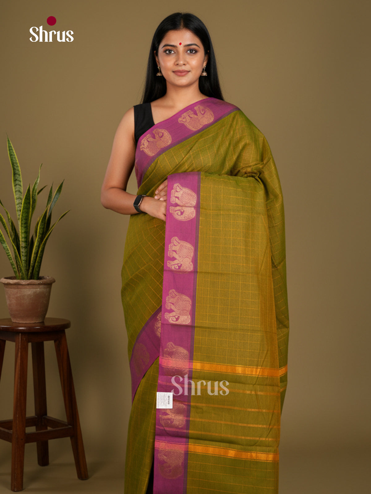 Chettinad Cotton-Without Blouse Saree - ECS04265 - Shop on Shrus.com