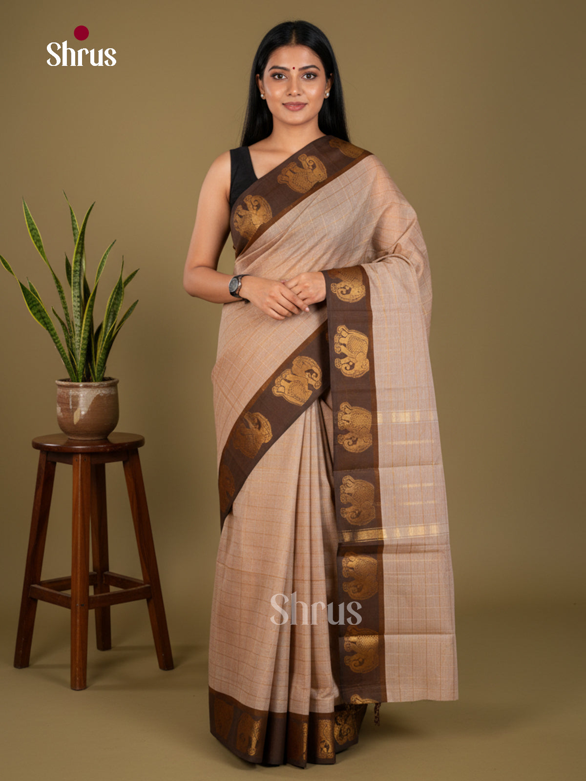 Chettinad Cotton-Without Blouse Saree - ECS04266 - Shop on Shrus.com