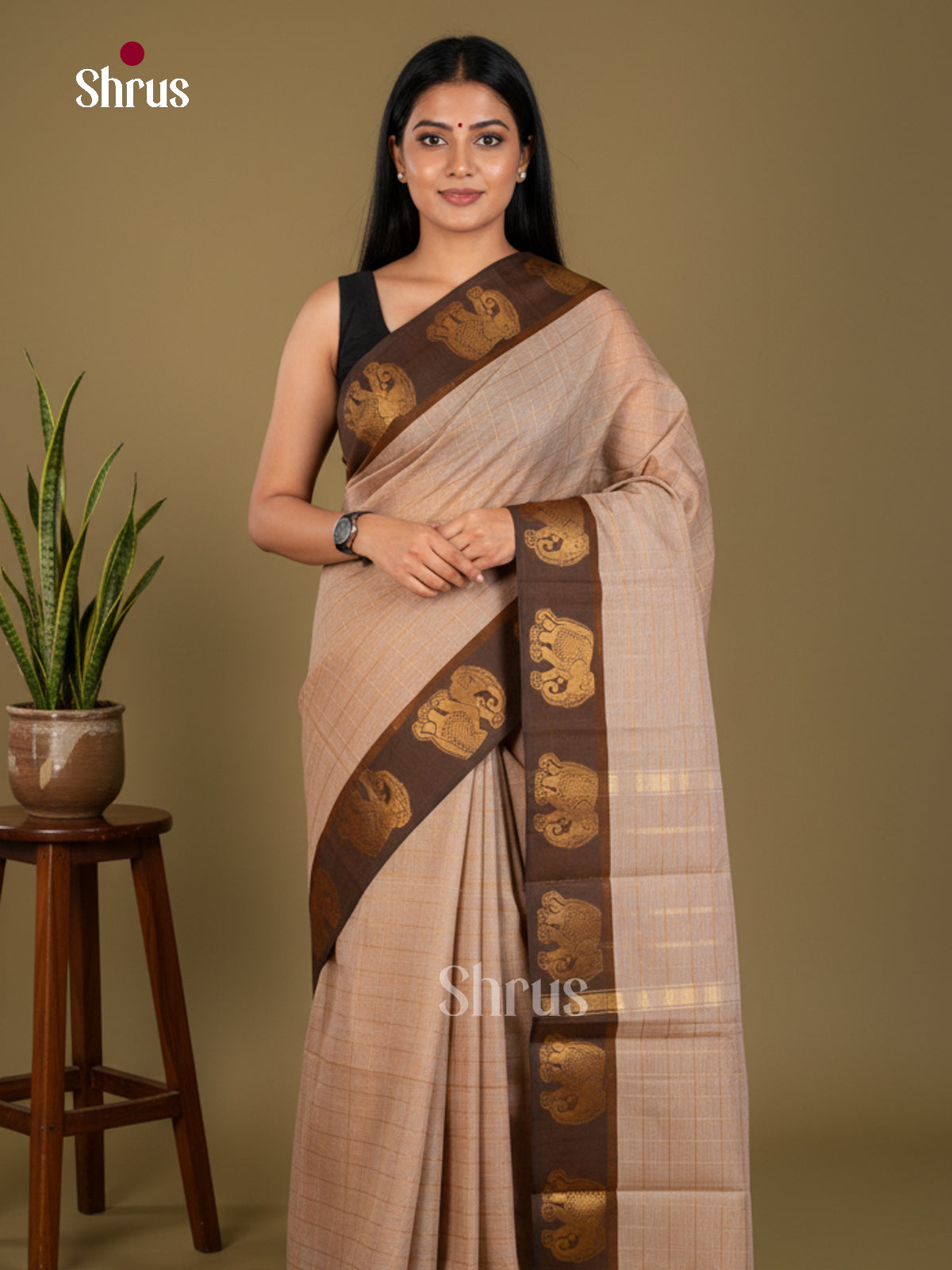 Chettinad Cotton-Without Blouse Saree - ECS04266 - Shop on Shrus.com