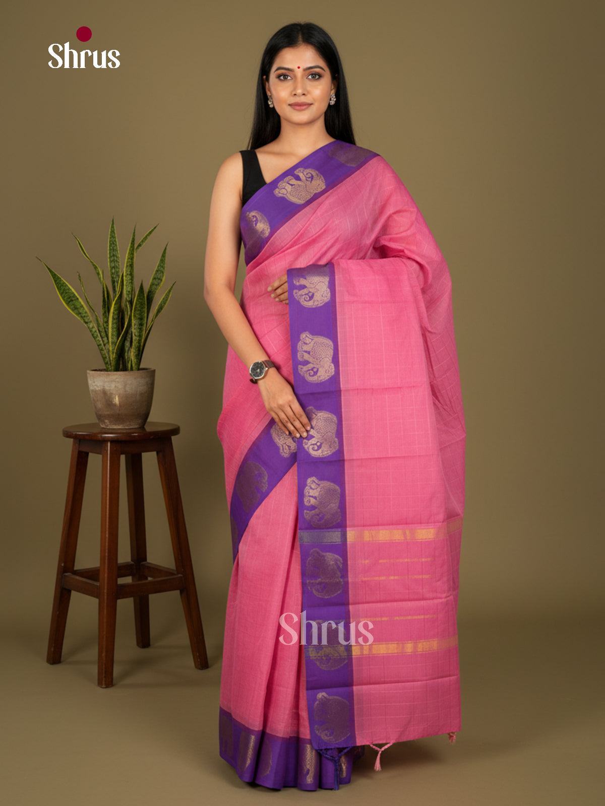 Chettinad Cotton-Without Blouse Saree - ECS04267 - Shop on Shrus.com