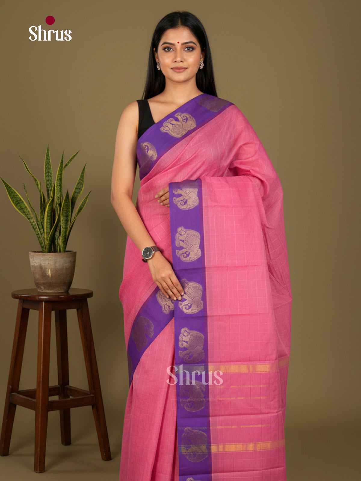 Chettinad Cotton-Without Blouse Saree - ECS04267 - Shop on Shrus.com