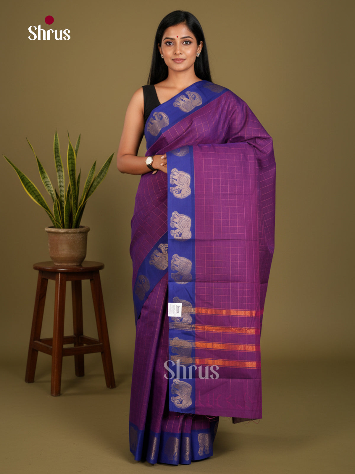 Chettinad Cotton-Without Blouse Saree - ECS04273 - Shop on Shrus.com