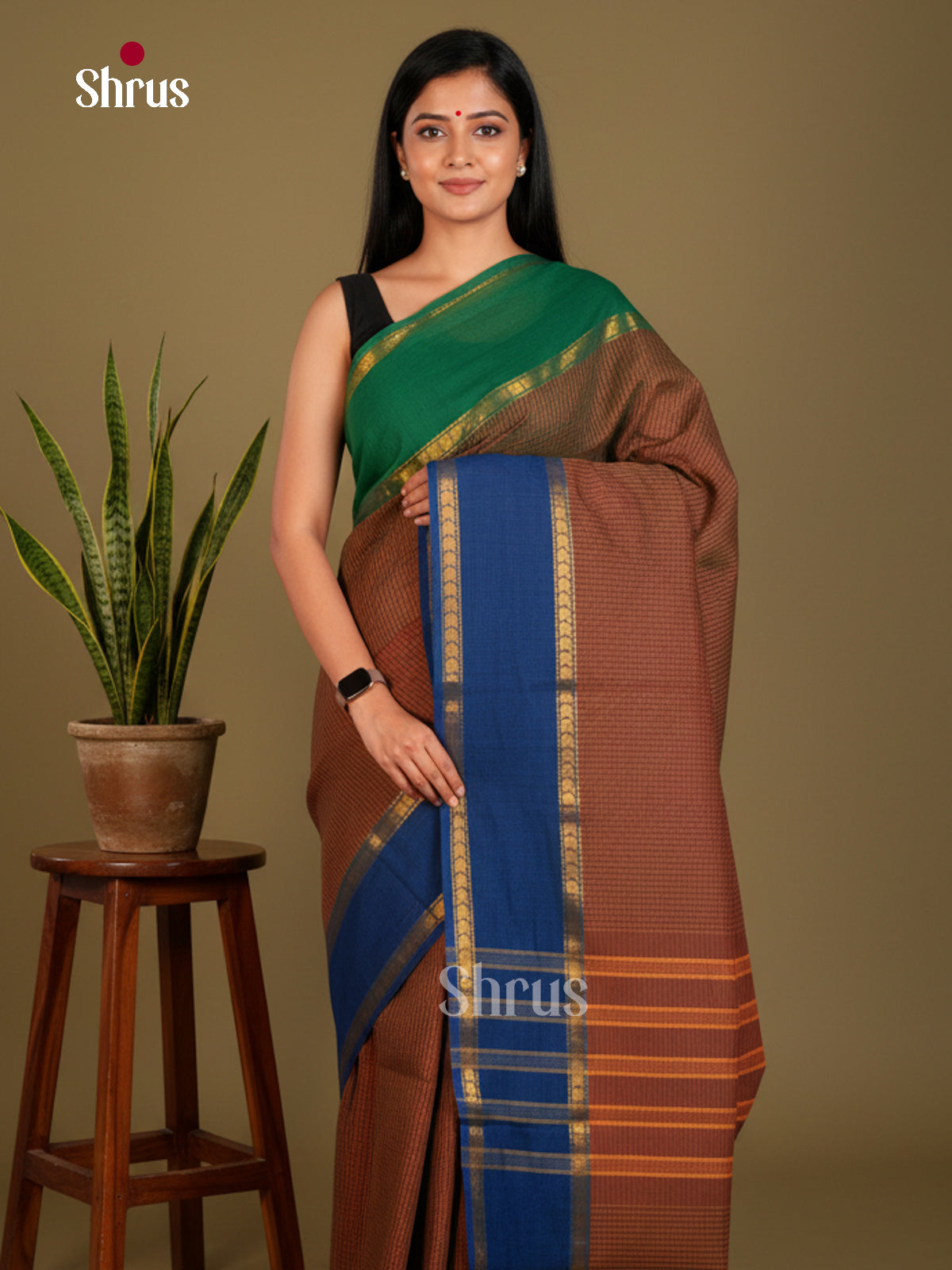 Chettinad Cotton-Without Blouse Saree - ECS04278 - Shop on Shrus.com